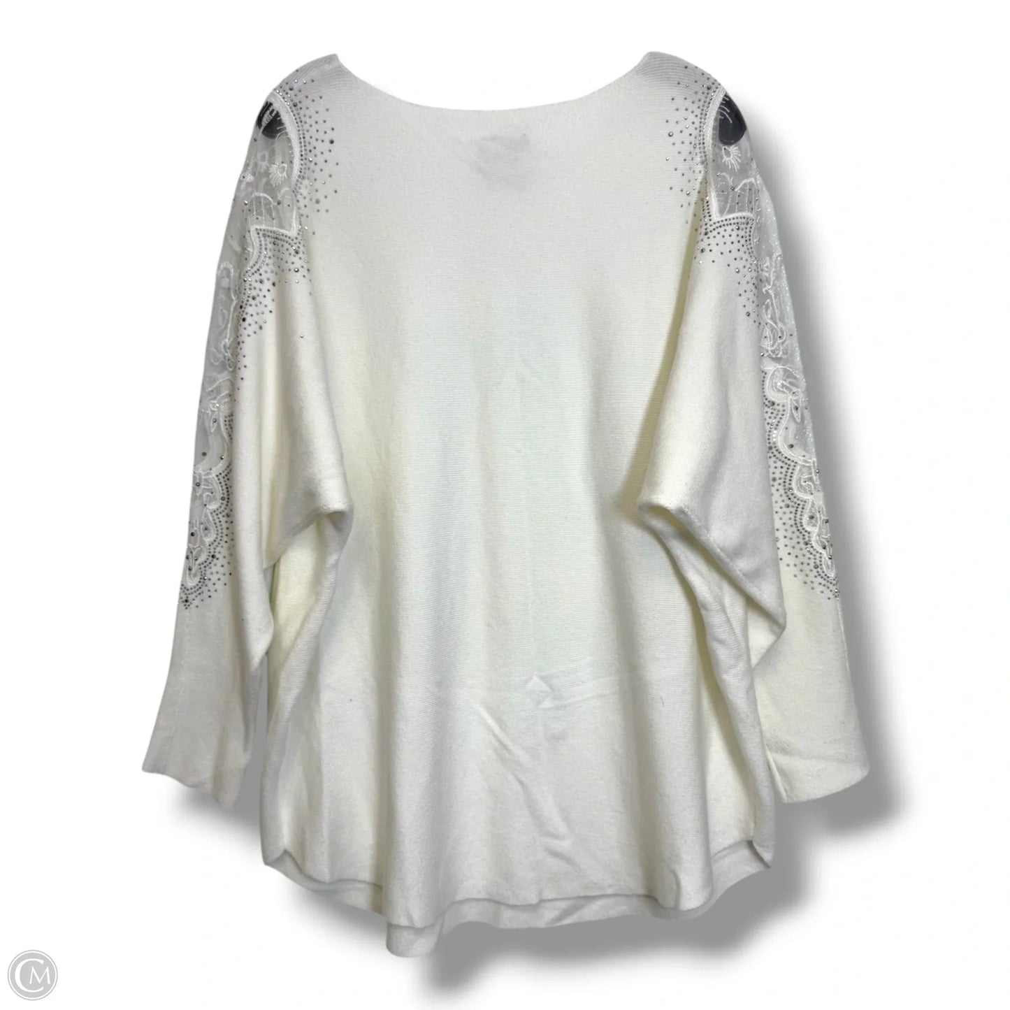 Sweater By Tahari In White, Size: 1x