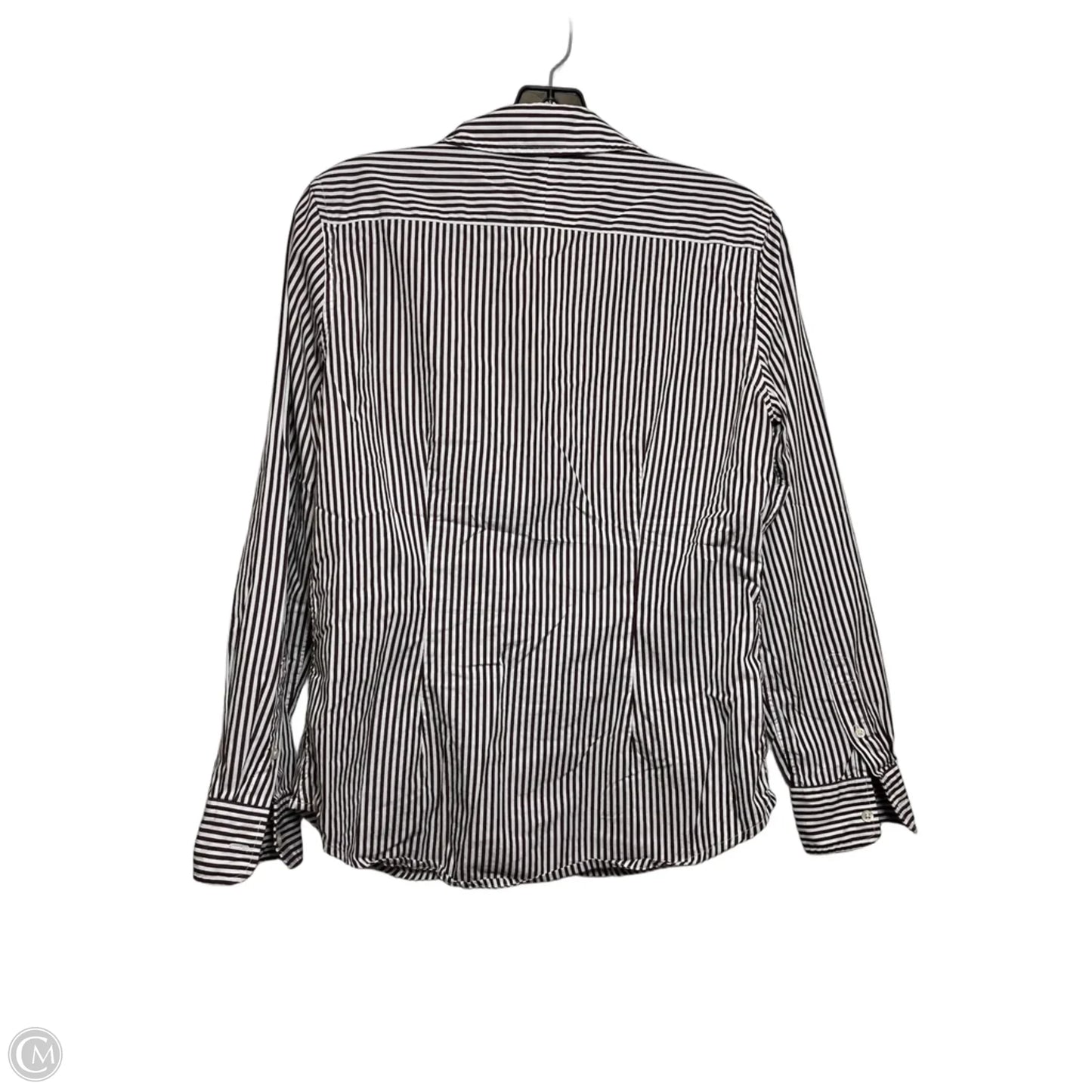 Top Long Sleeve Basic By Lauren By Ralph Lauren In Striped Pattern, Size: M
