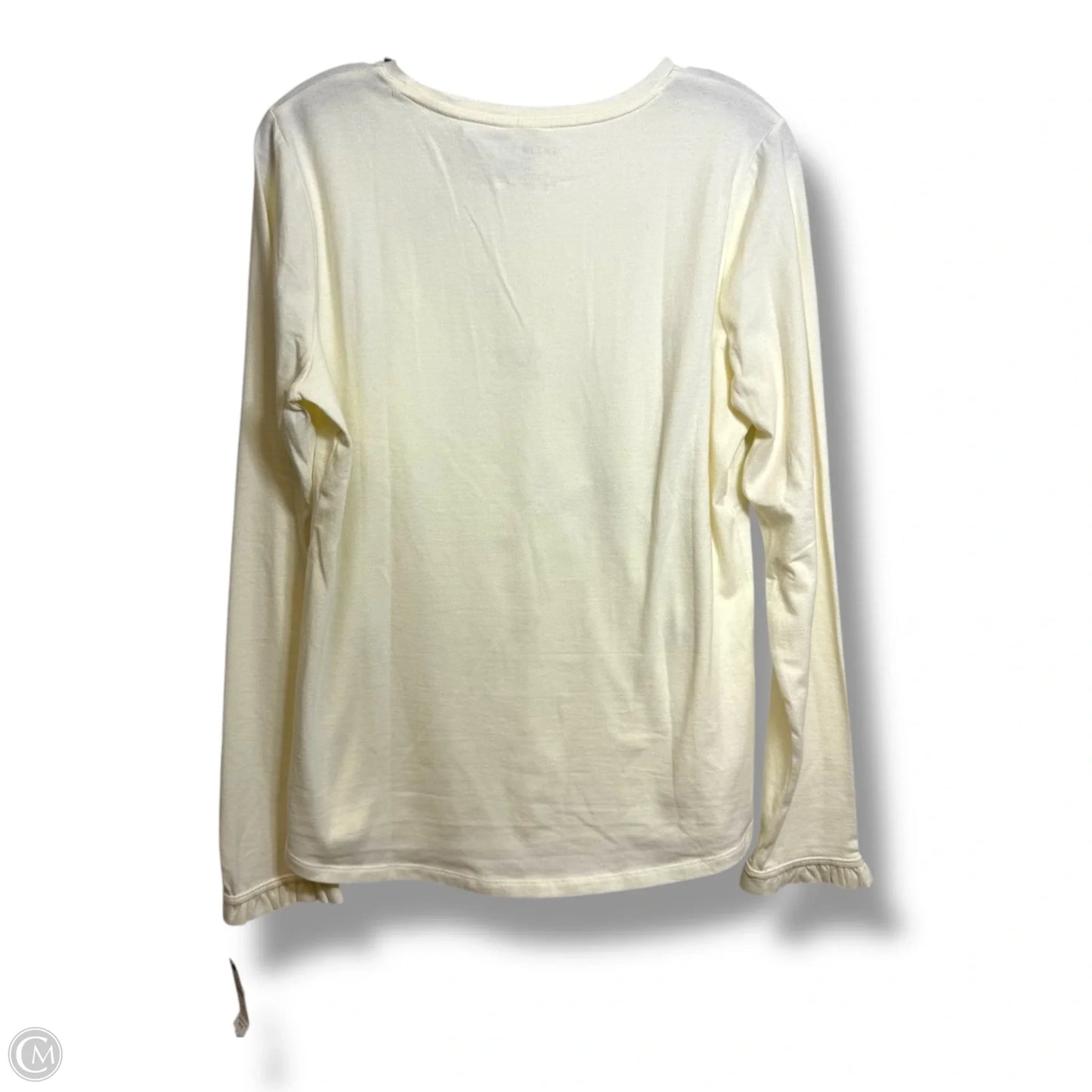 Top Long Sleeve By Talbots In White, Size: M