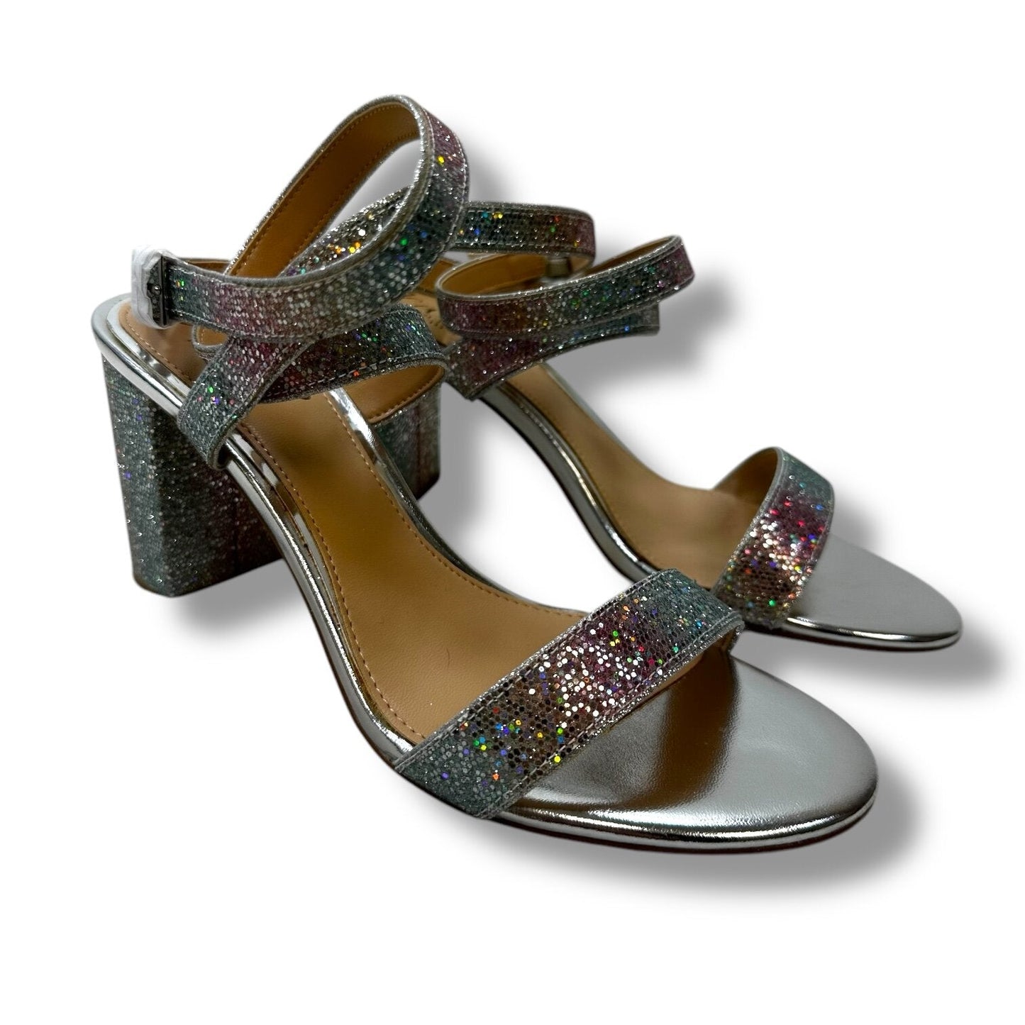 Sparkly Shoes Heels Block By Badgley Mischka Size: 7.5