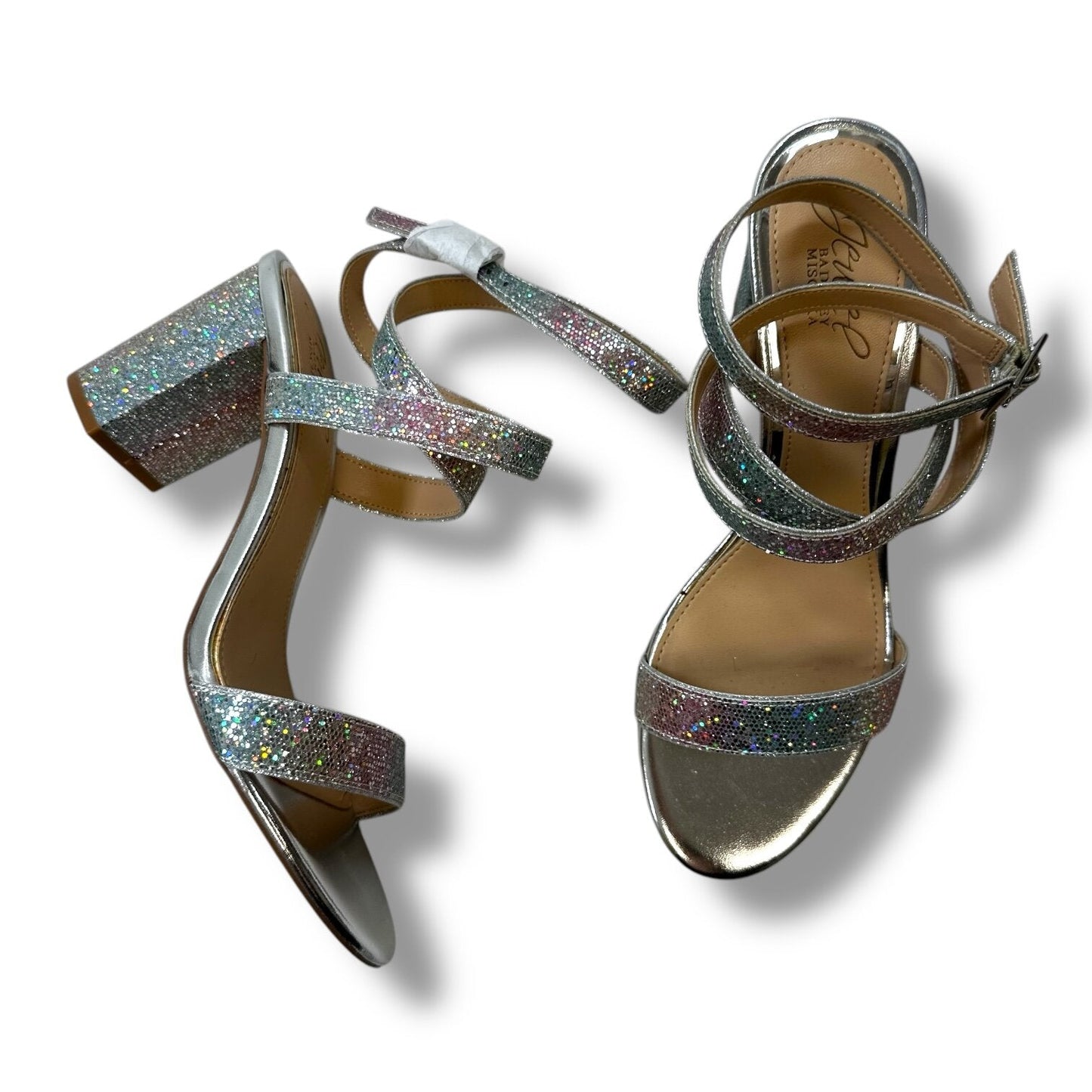 Sparkly Shoes Heels Block By Badgley Mischka Size: 7.5