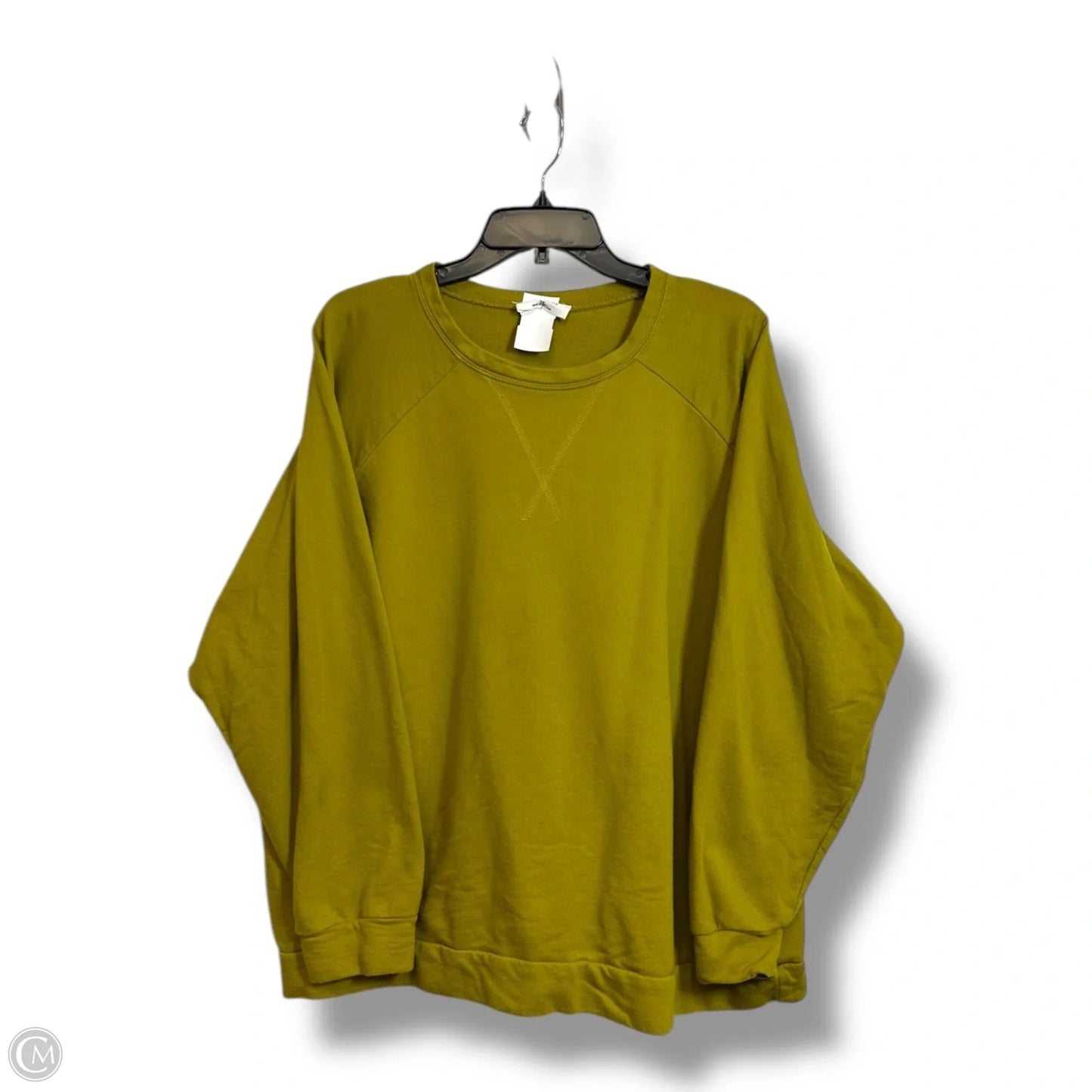 Sweatshirt Crewneck By Zenana Outfitters In Green, Size: 3x