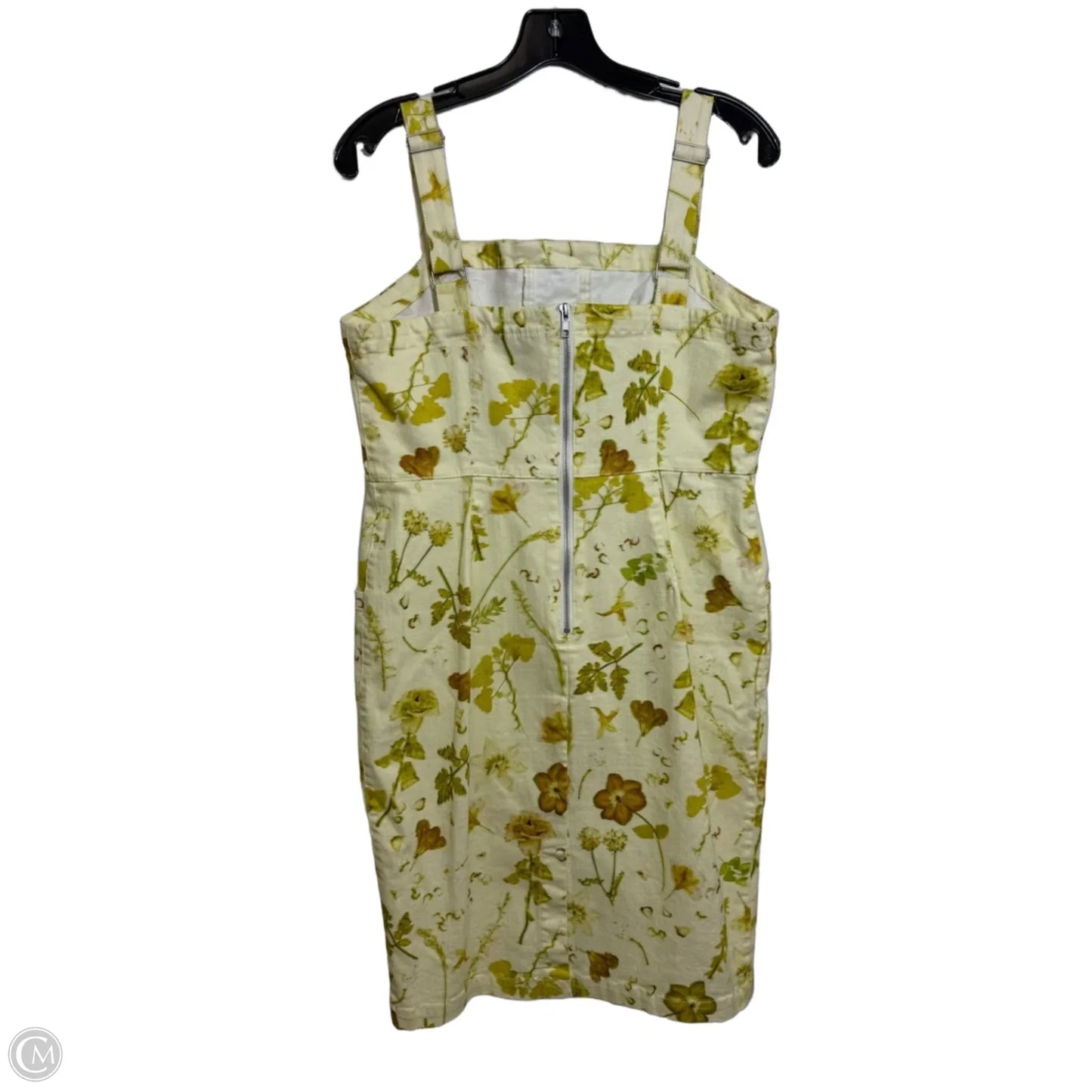 Dress Casual Midi By Inc In Yellow, Size: 12