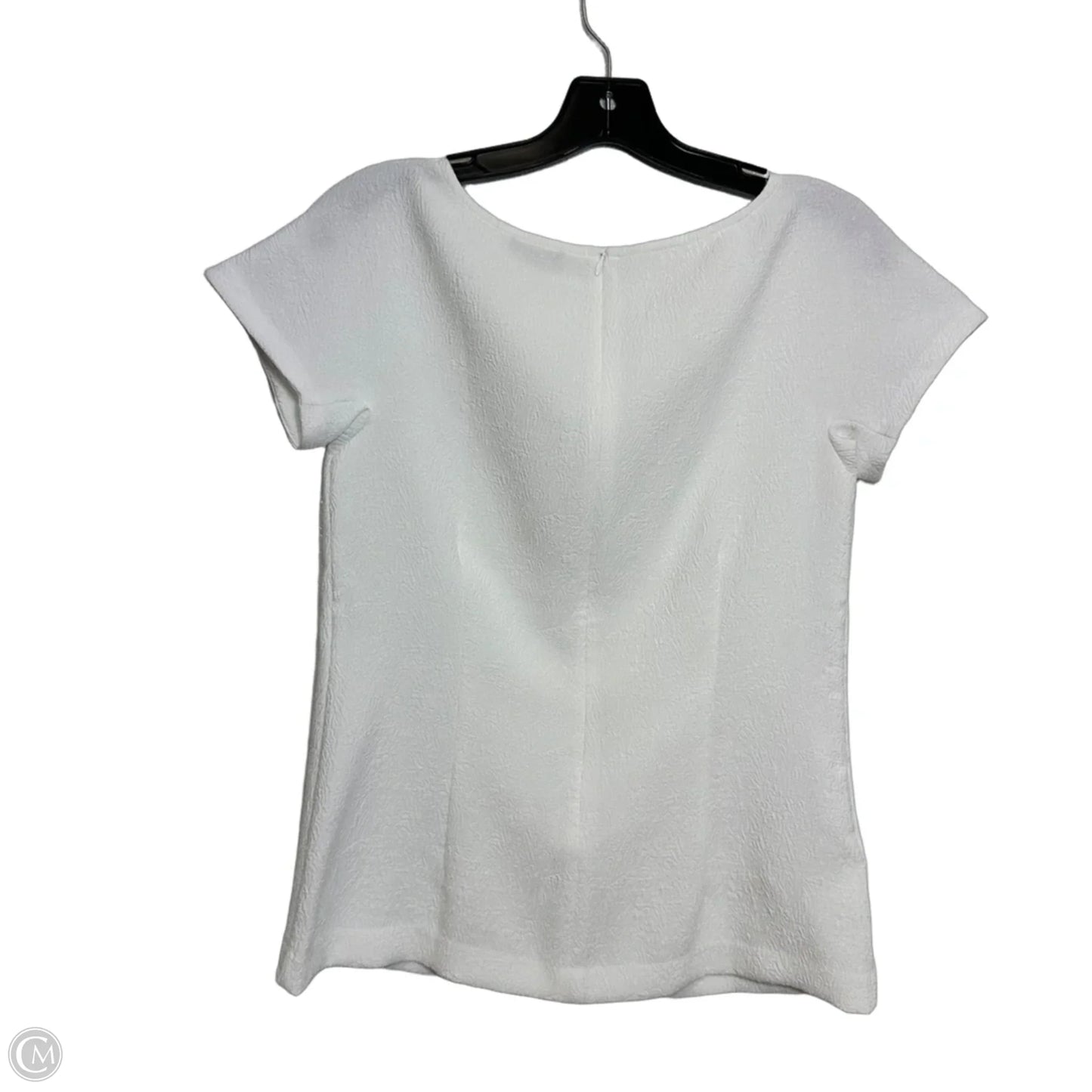 Top Short Sleeve By Ann Taylor In White, Size: Xs