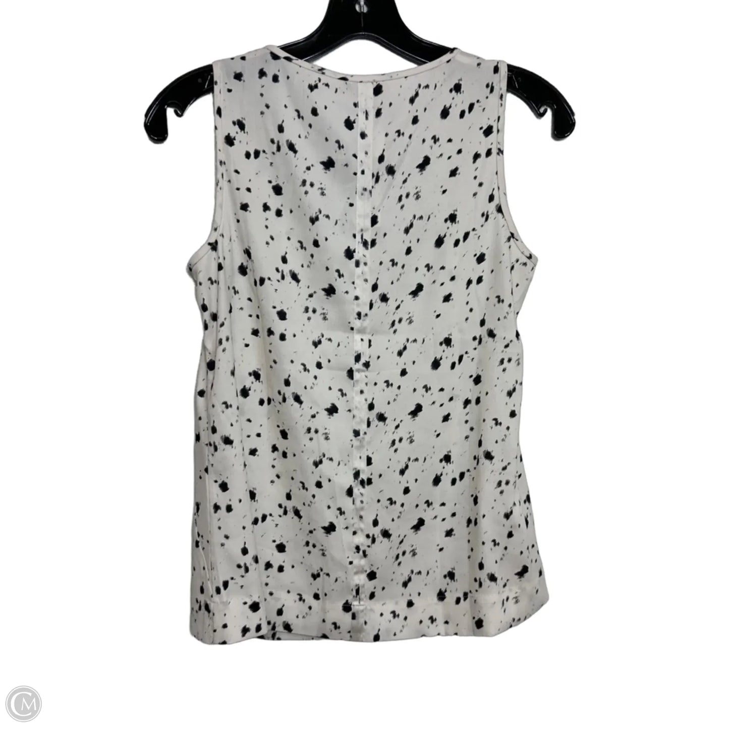 Top Sleeveless By Ann Taylor In Black & Cream, Size: 0