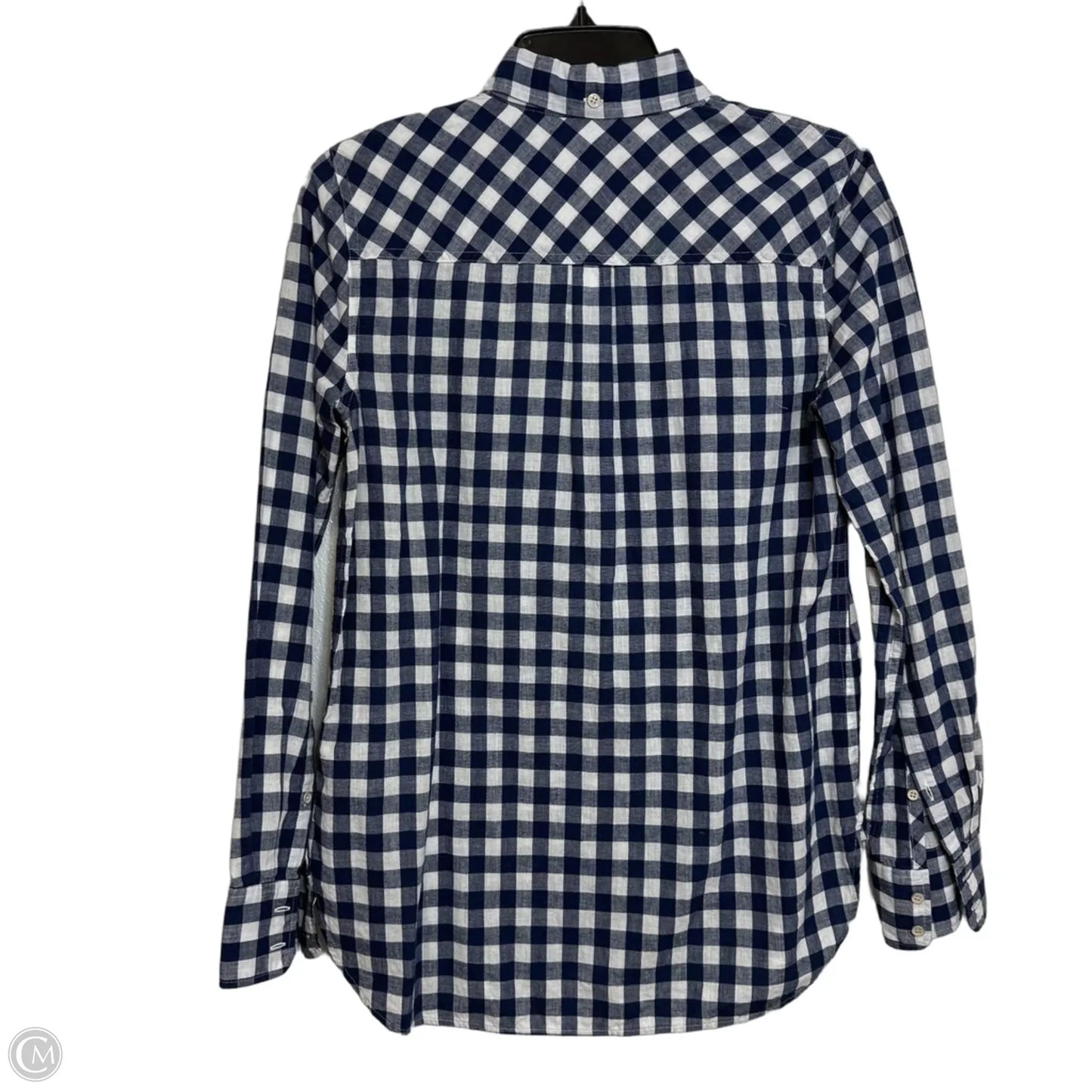 Top Long Sleeve By J. Crew In Checkered Pattern, Size: Xs