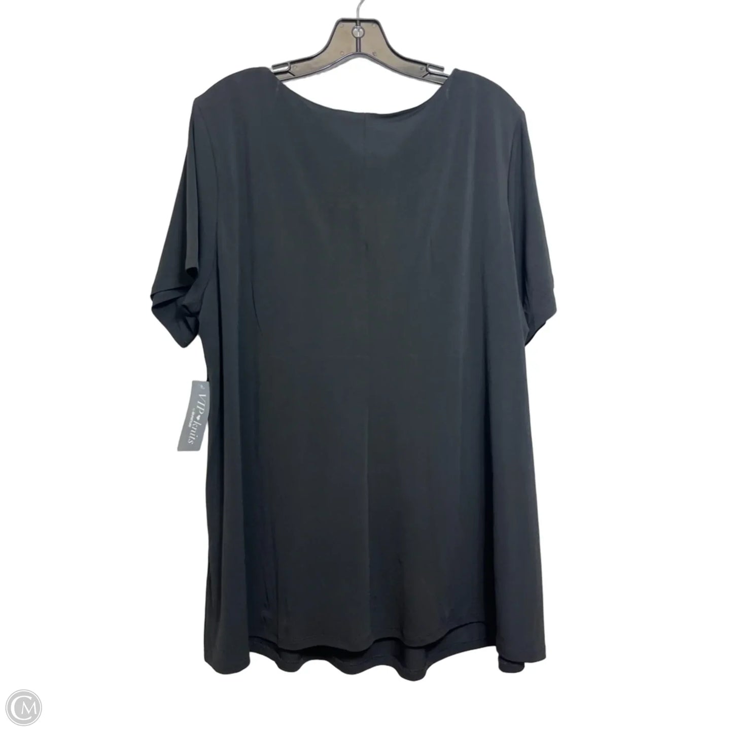 Top Short Sleeve By Avenue In Black, Size: 22