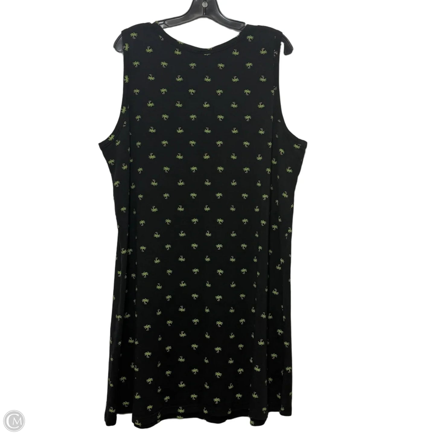 Swimwear Cover-up By Clothes Mentor In Black & Green, Size: Xxl