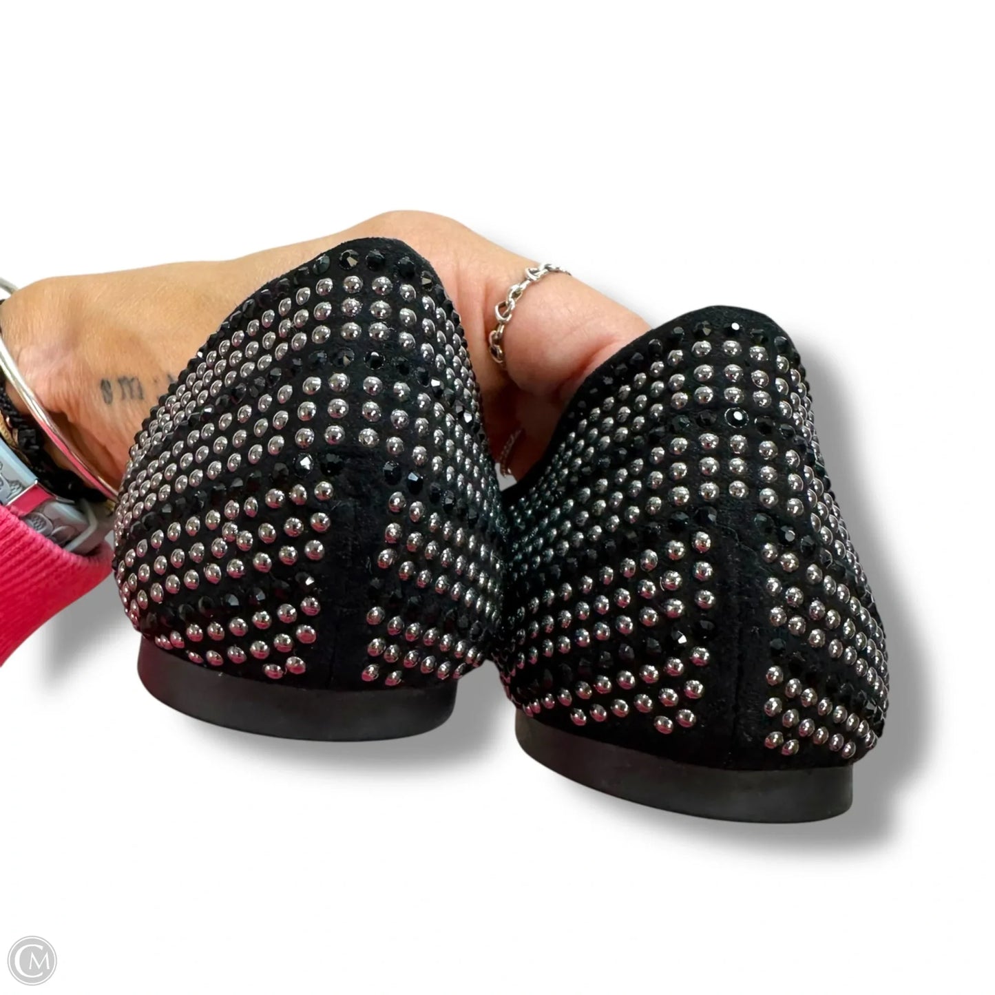 Sandals Flats By Inc In Black & White, Size: 9