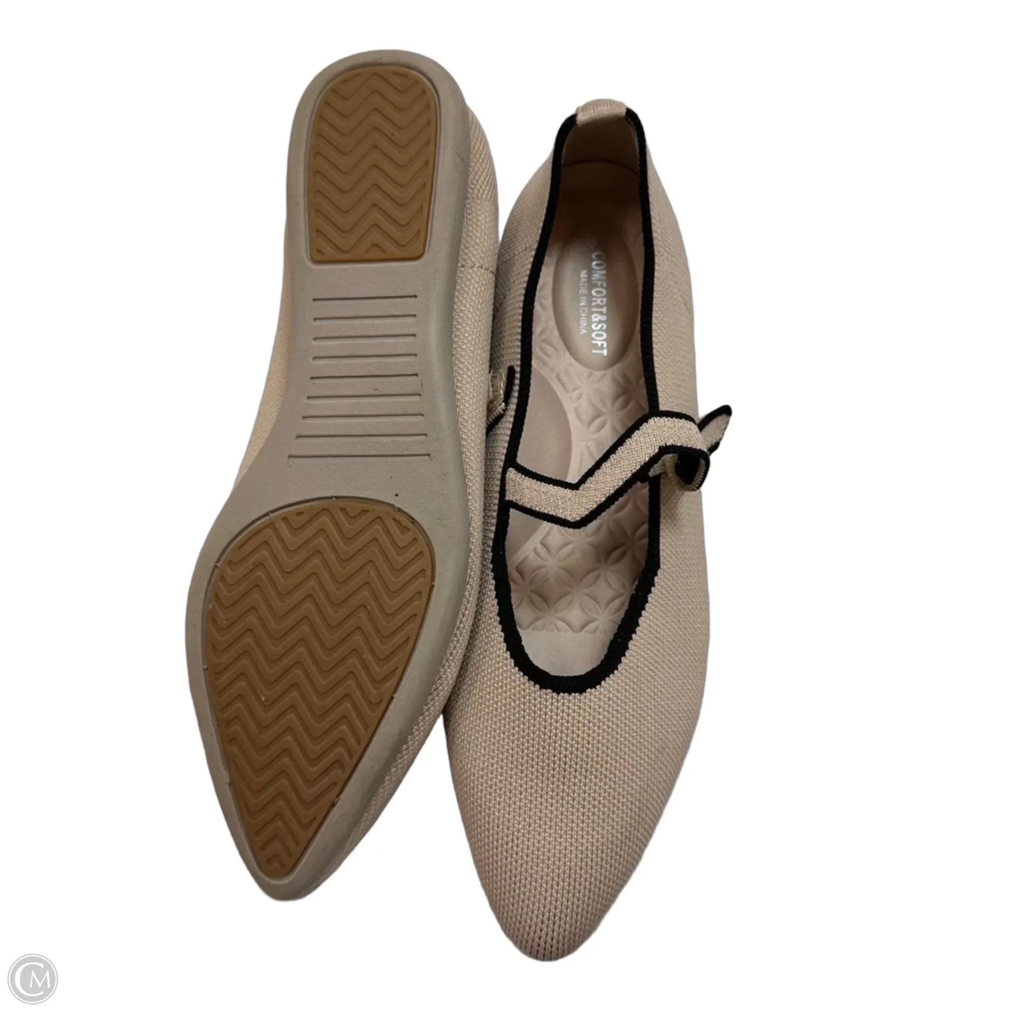 Shoes Flats By Clothes Mentor In Beige, Size: 8.5