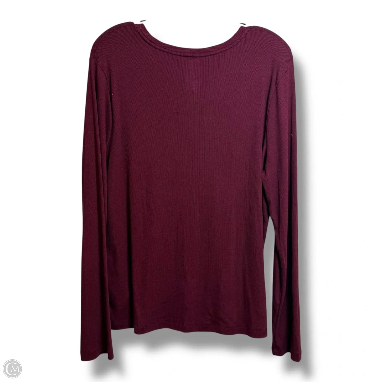 Top Long Sleeve By A New Day In Maroon, Size: Xxl