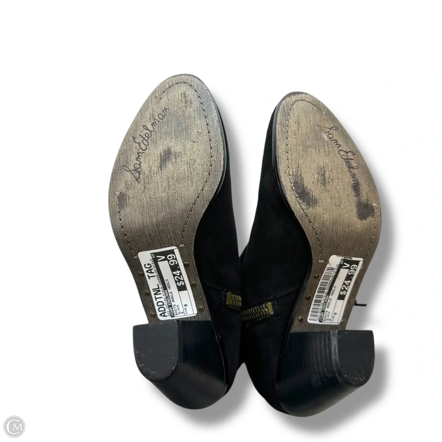 Boots Ankle Heels By Sam Edelman In Black, Size: 8