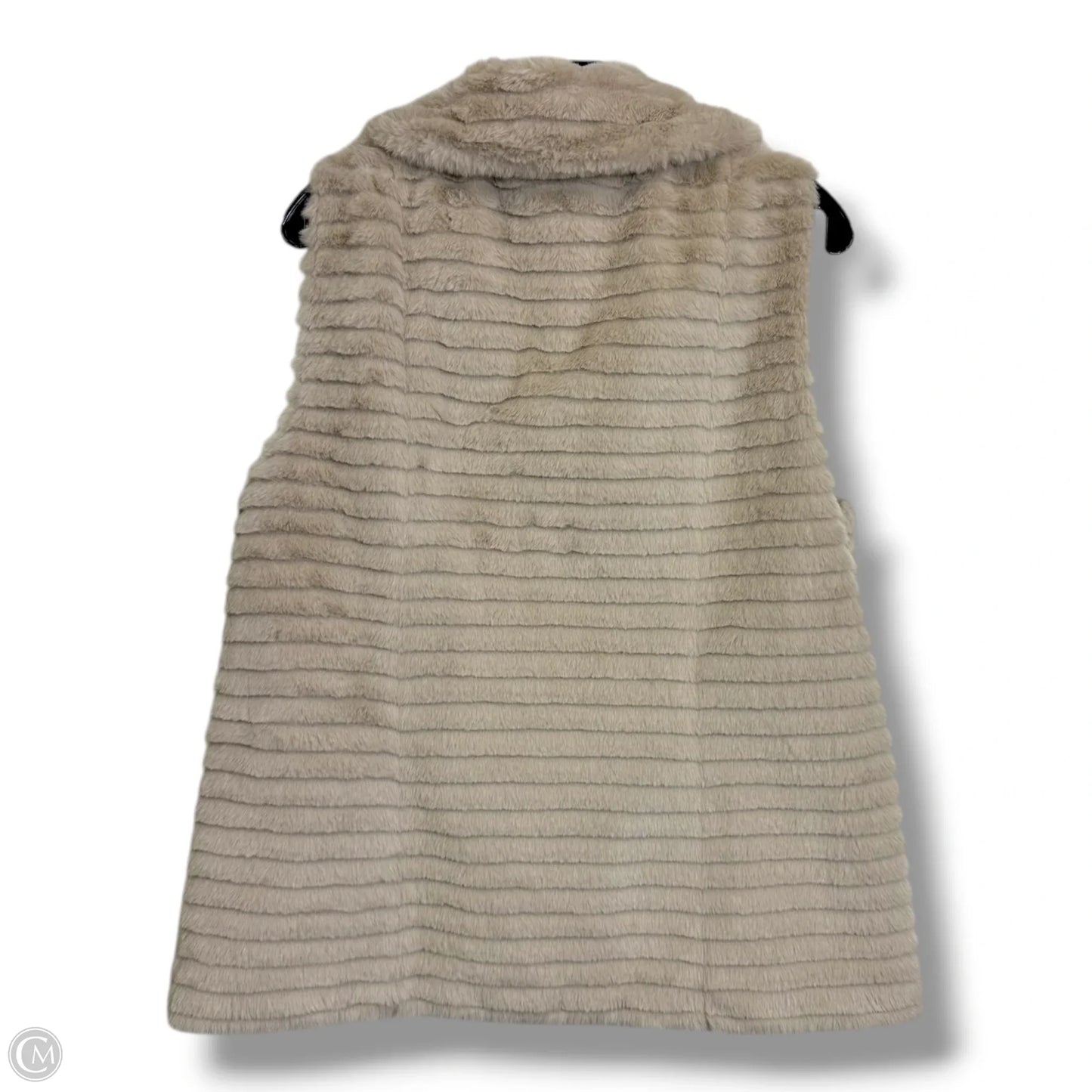 Vest Faux Fur & Sherpa By Calvin Klein In Taupe, Size: L