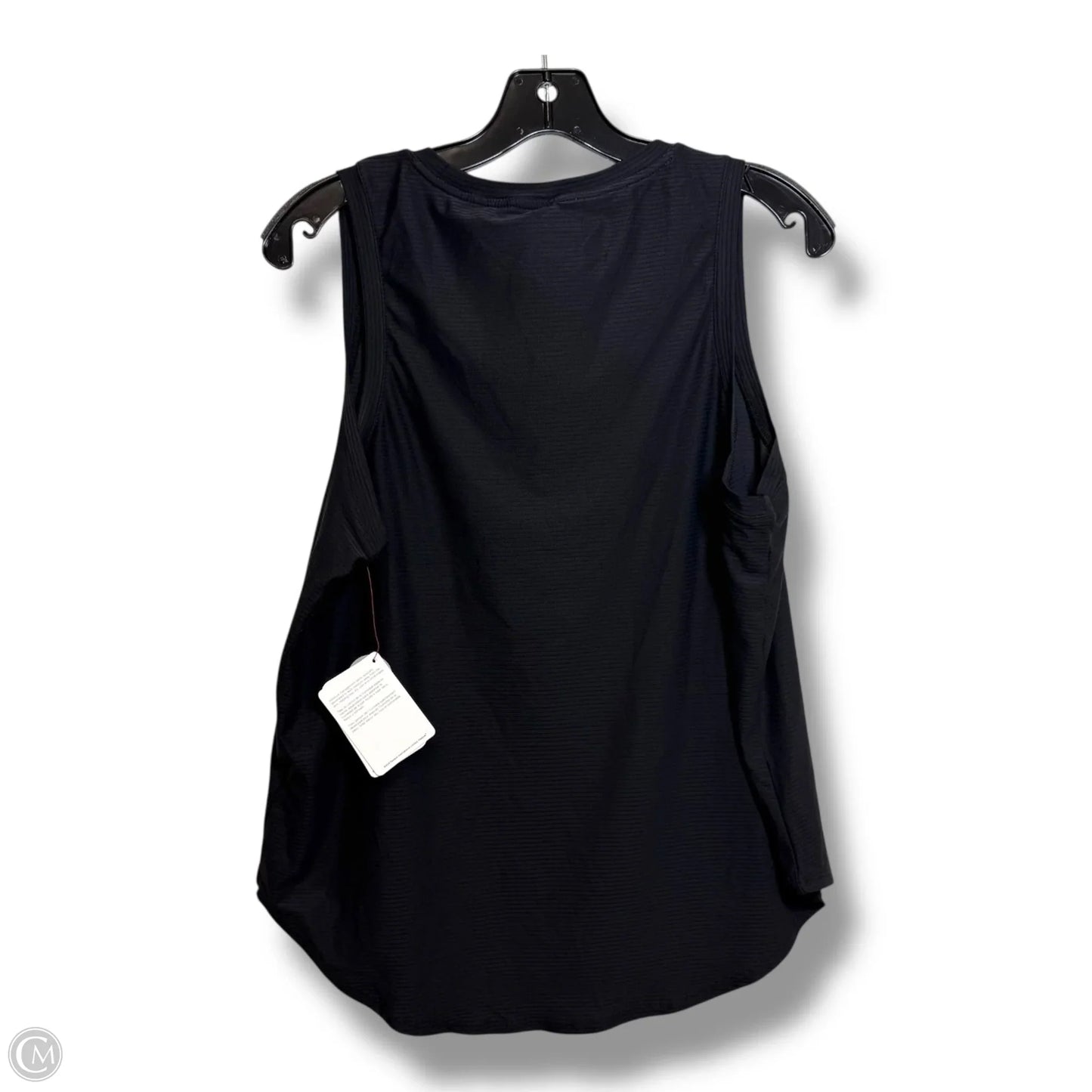 Athletic Top Short Sleeve By Reebok In Black, Size: L