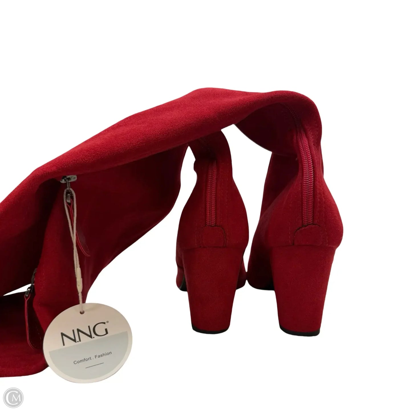 Boots Over-the-knee Heels By Cmf In Red, Size: 9.5