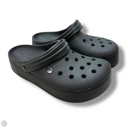 Shoes Heels Platform By Crocs In Black, Size: 9