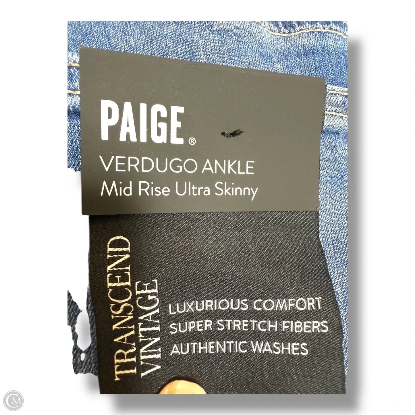 Jeans Skinny By Paige In Blue Denim, Size: 12
