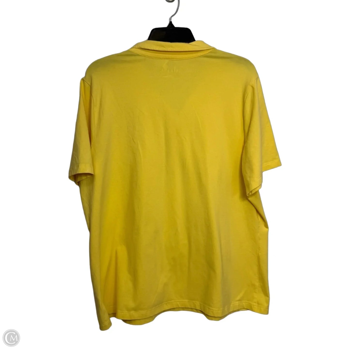Top Short Sleeve By D&co. In Yellow, Size: Xl