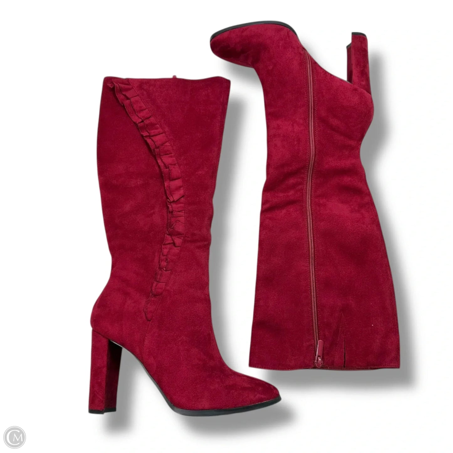 Boots Over-the-knee Heels By Impo In Red, Size: 8.5