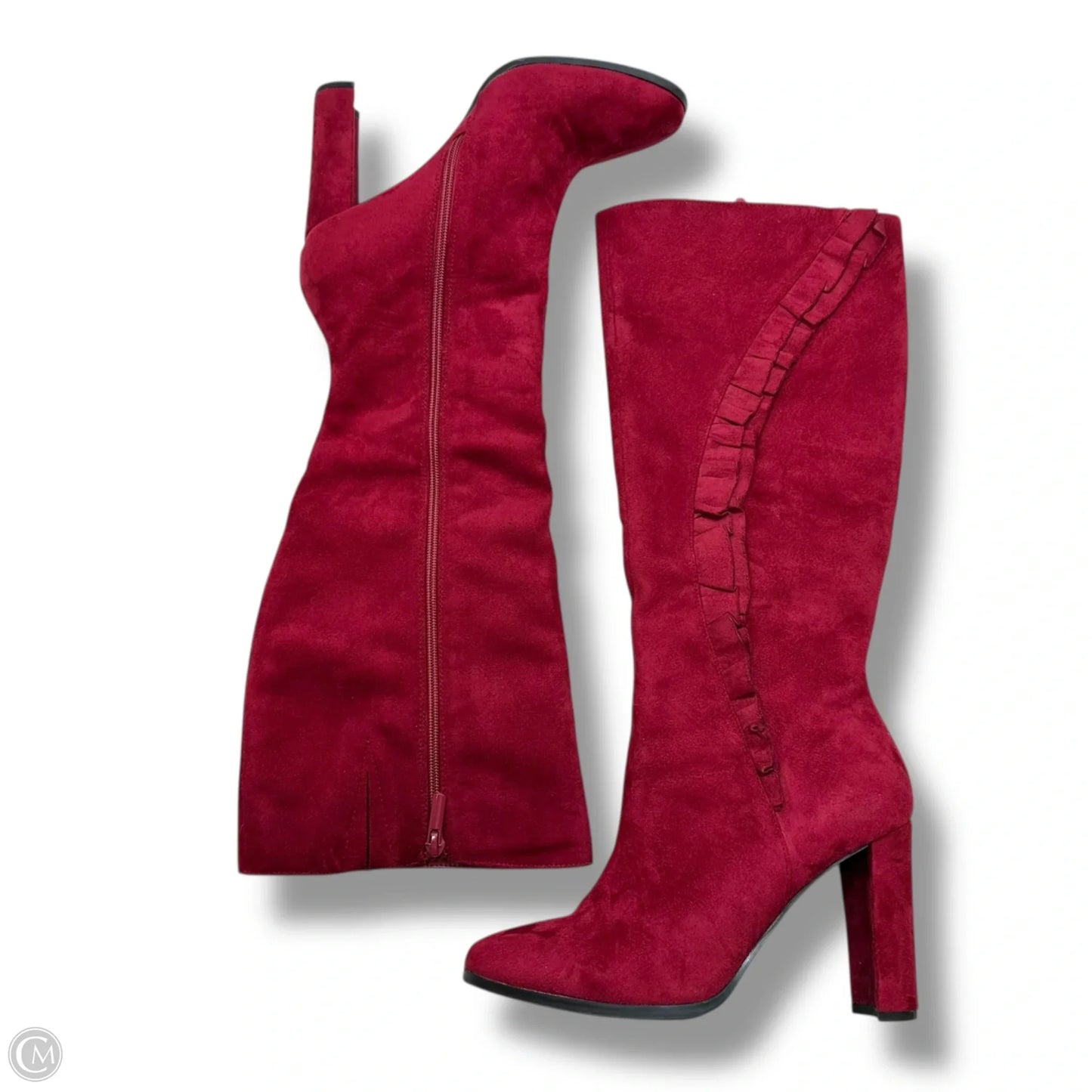 Boots Over-the-knee Heels By Impo In Red, Size: 8.5