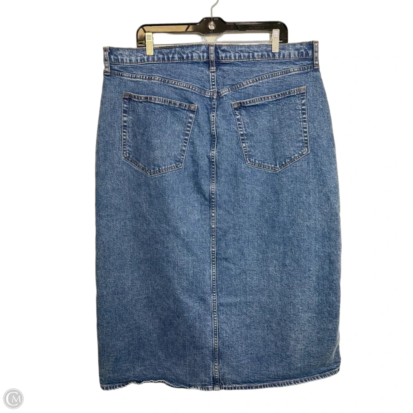 Skirt Midi By Universal Thread In Blue Denim, Size: 16