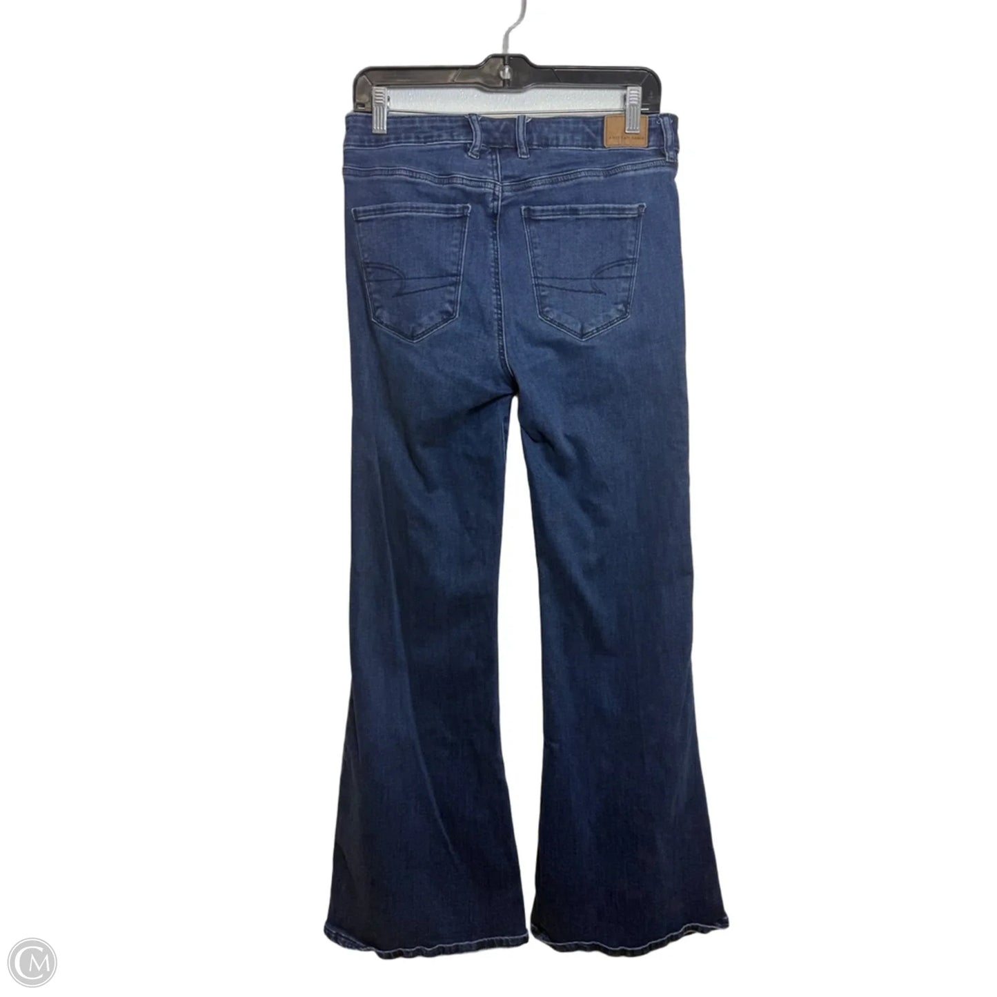Jeans Flared By American Eagle In Blue Denim, Size: 8