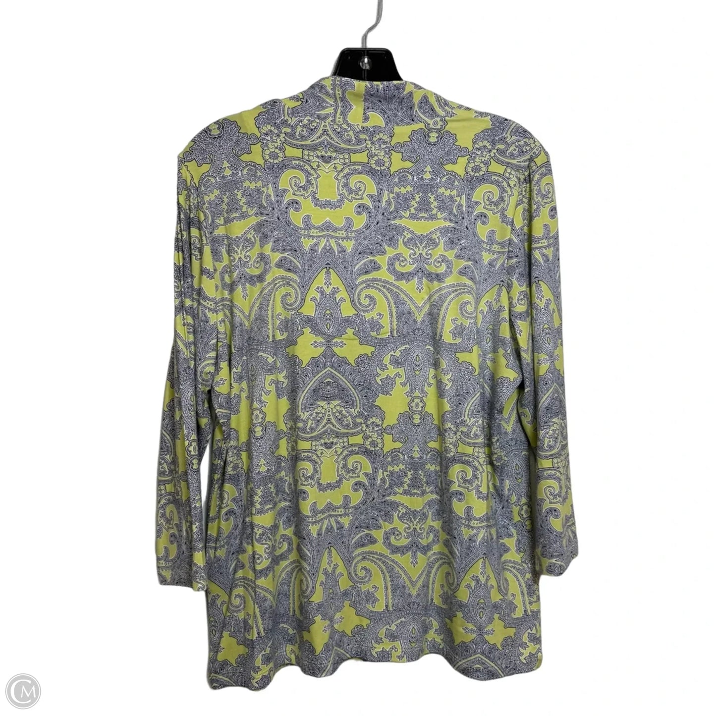 Top 3/4 Sleeve By Chicos In Paisley Print, Size: L