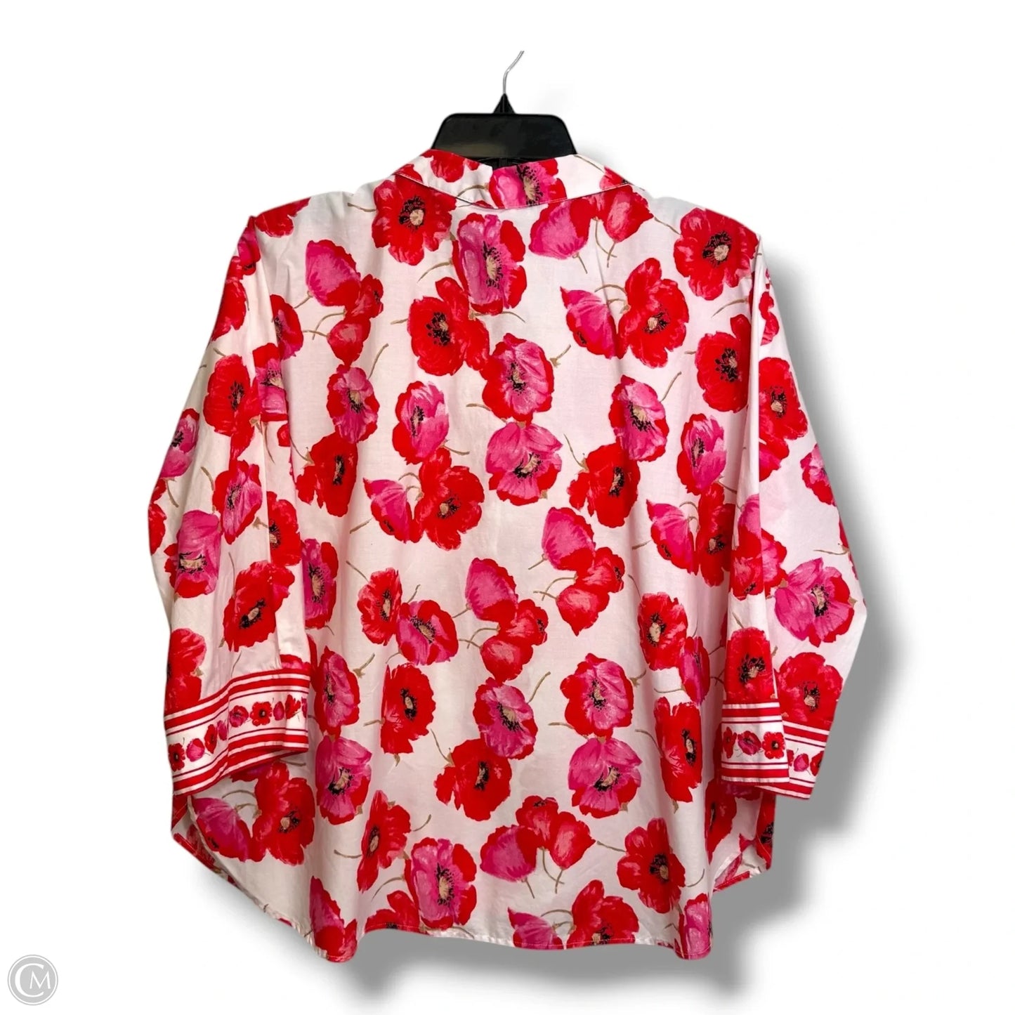 Top Long Sleeve By Talbots In Floral Print, Size: L