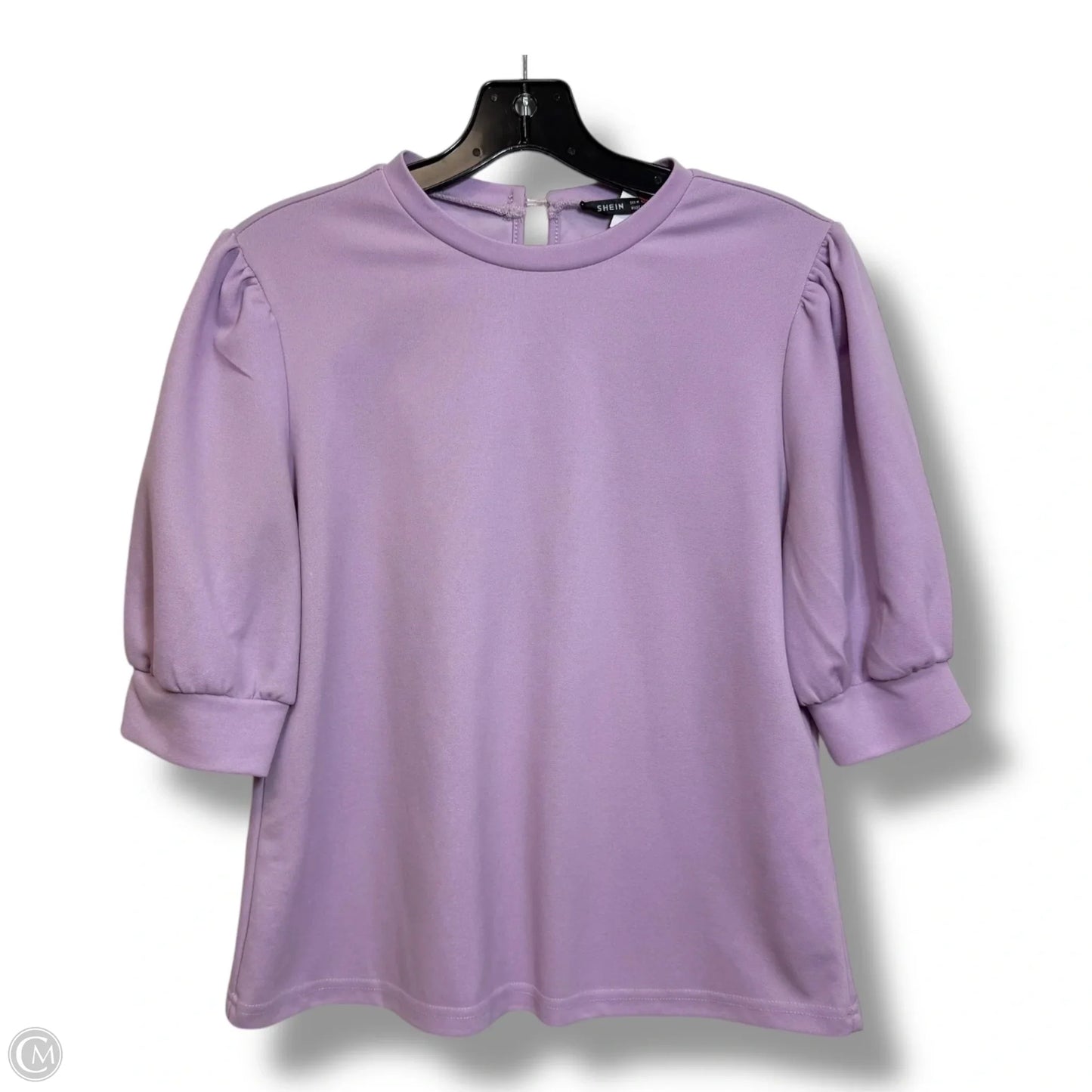 Top Short Sleeve Basic By Shein In Purple, Size: M