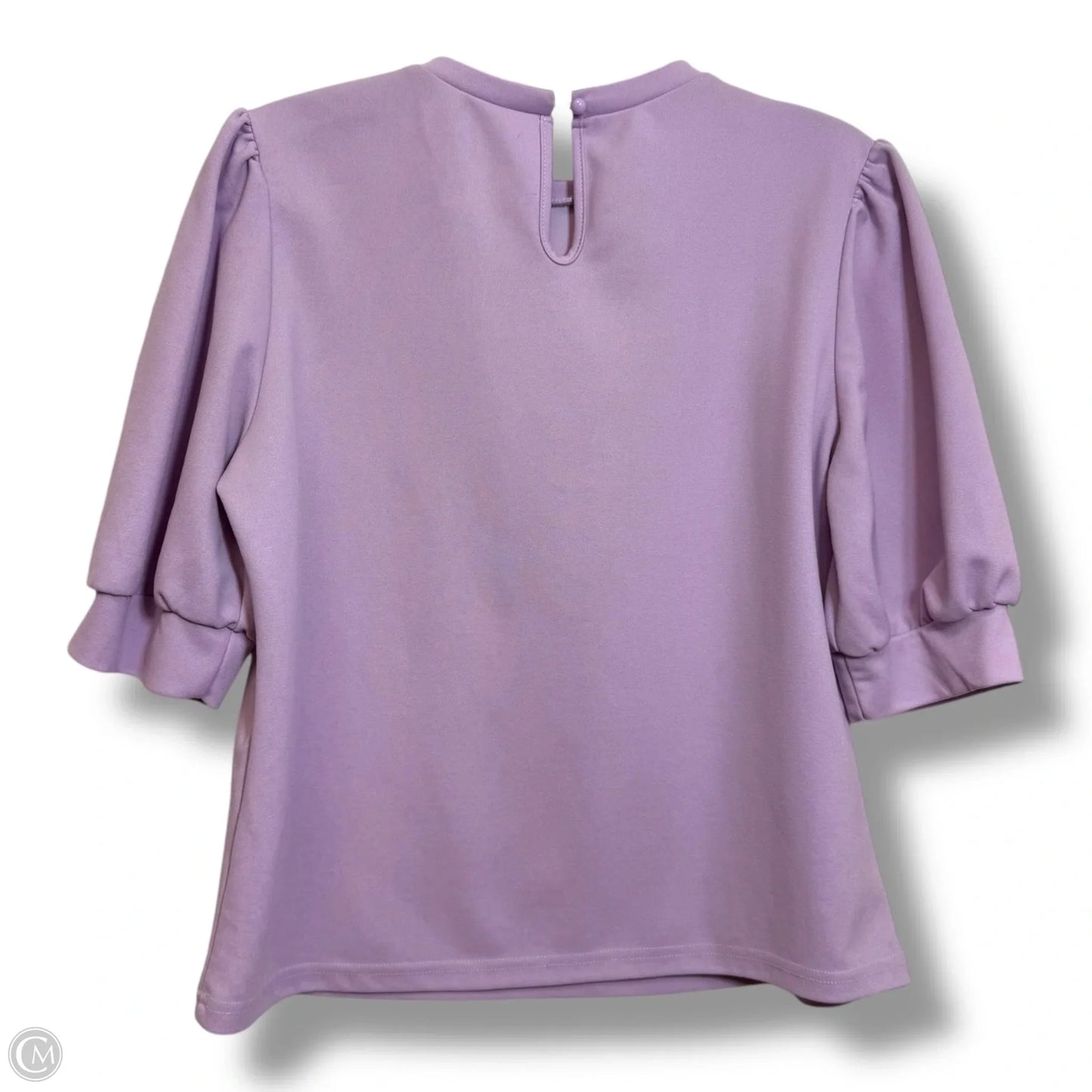Top Short Sleeve Basic By Shein In Purple, Size: M