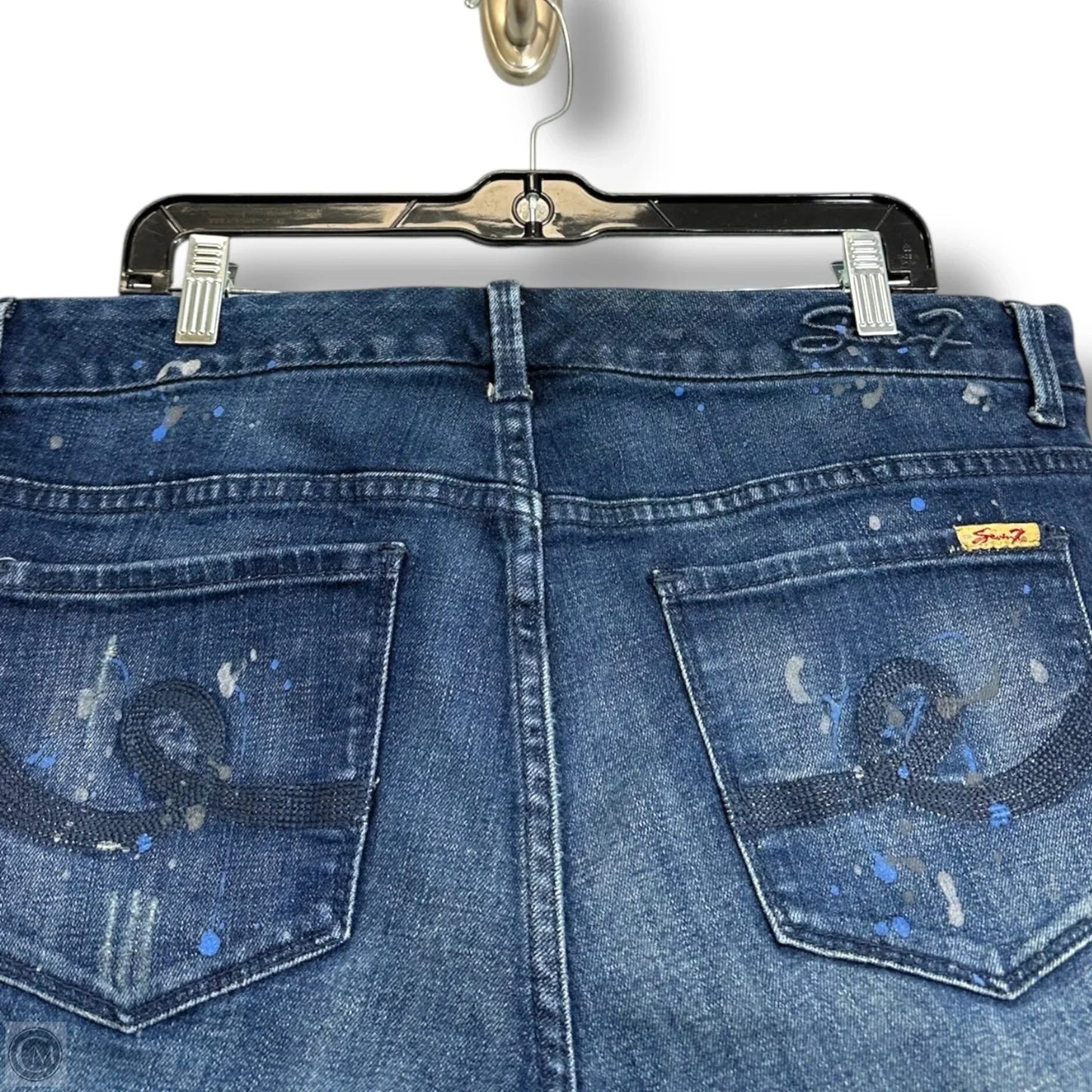 Jeans Skinny By Seven 7 In Blue Denim, Size: 16