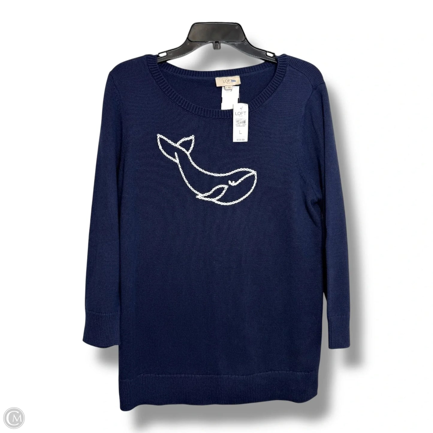 Sweater By Loft In Navy, Size: L