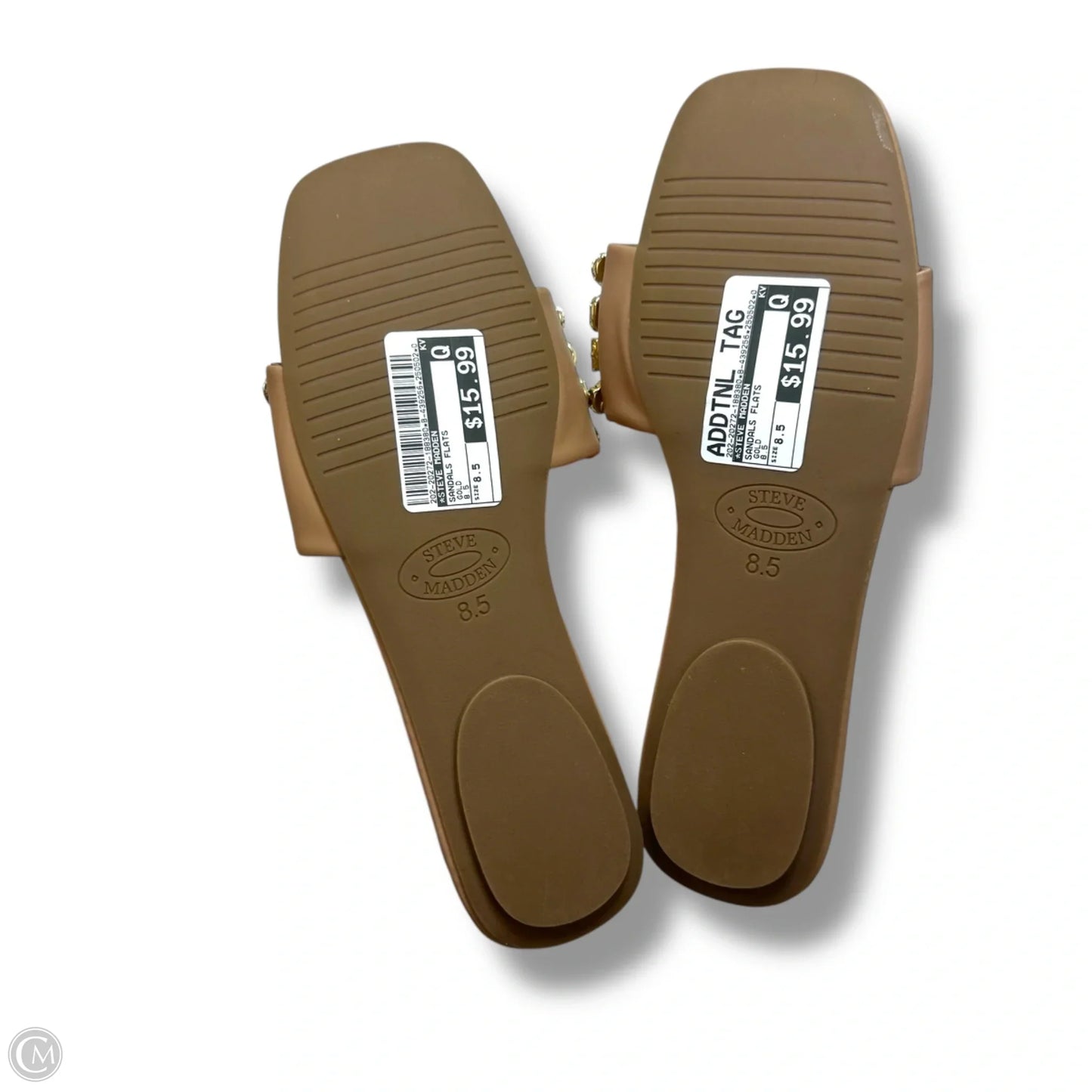 Sandals Flats By Steve Madden In Gold, Size: 8.5