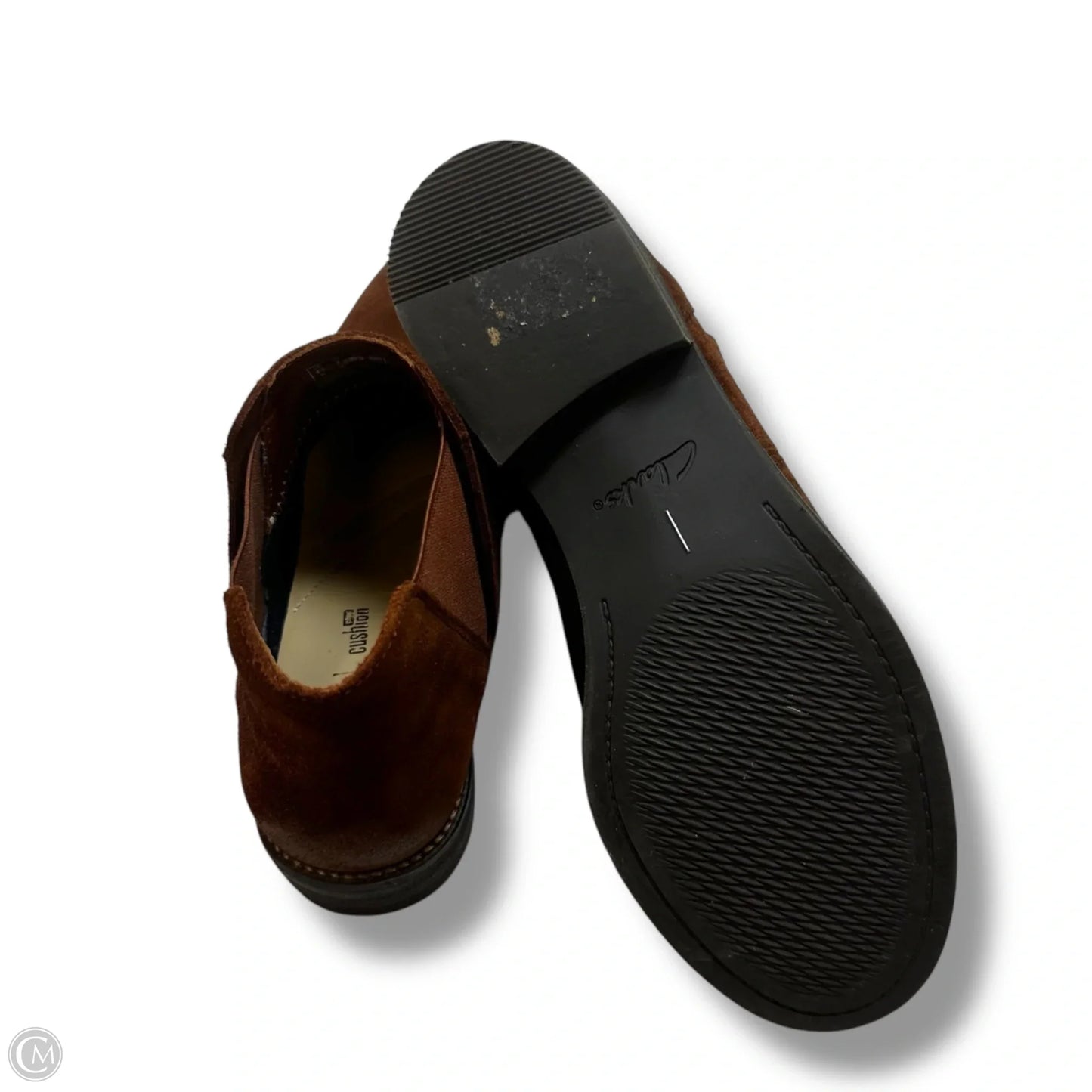 Boots Ankle Flats By Clarks In Brown, Size: 6.5