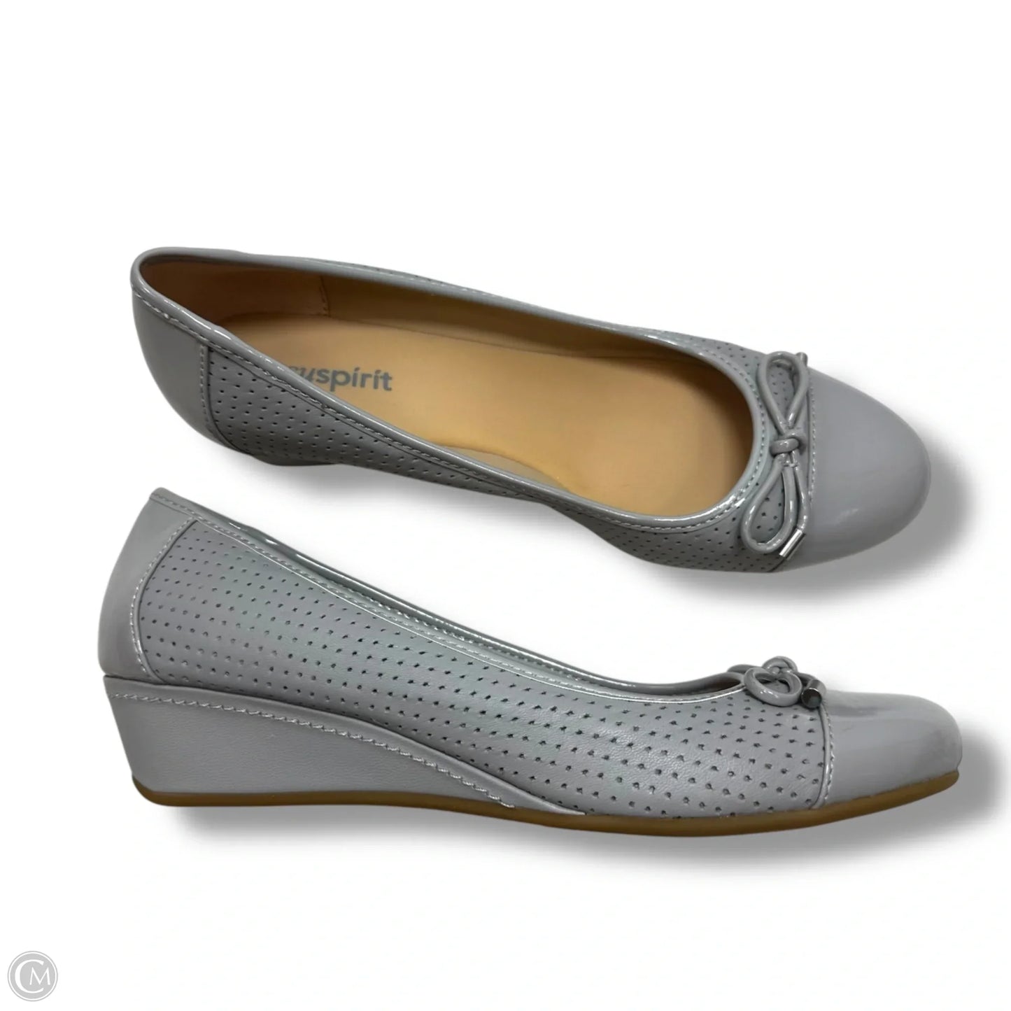 Shoes Heels Wedge By Easy Spirit In Grey, Size: 6.5