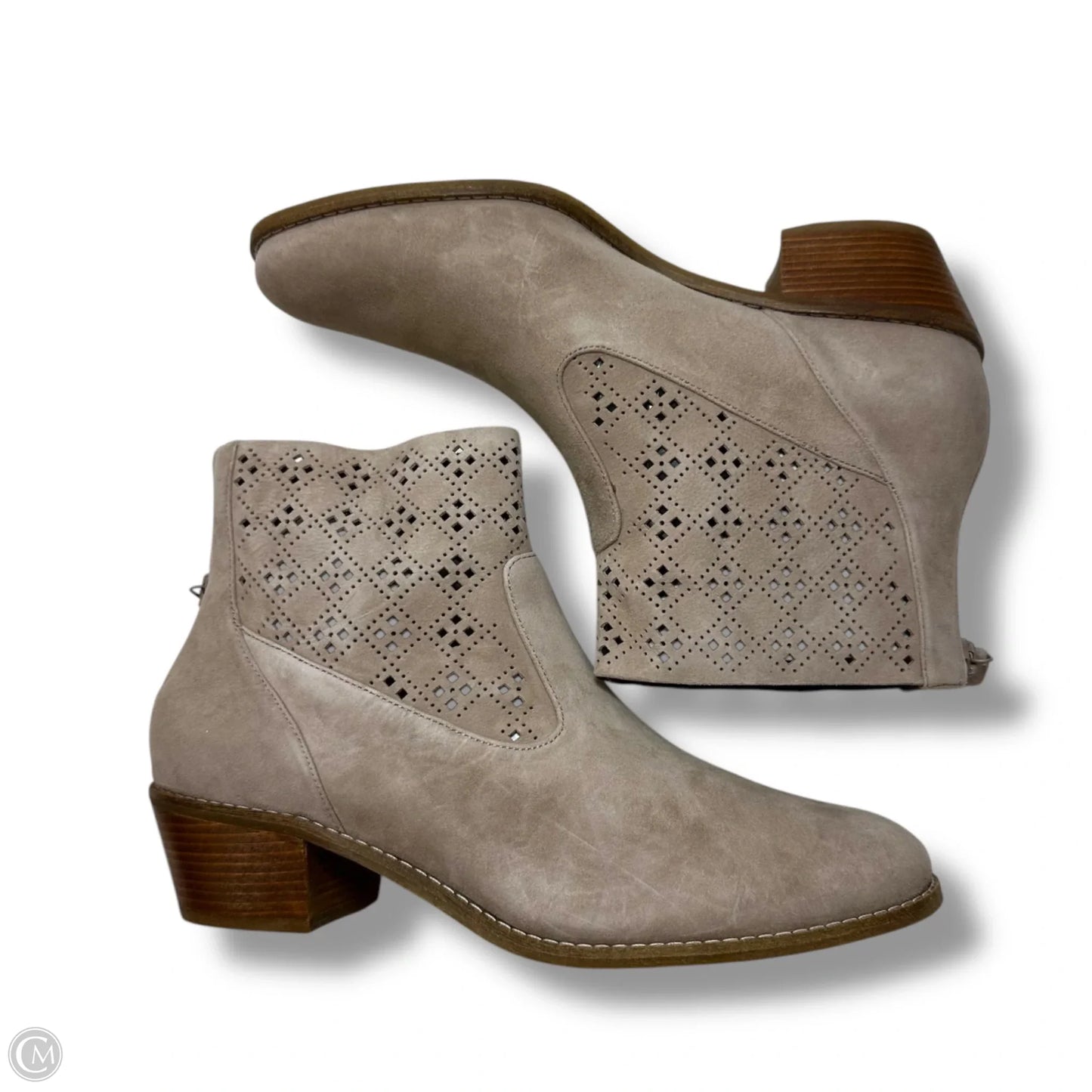 Boots Ankle Flats By Cole-haan In Taupe, Size: 10