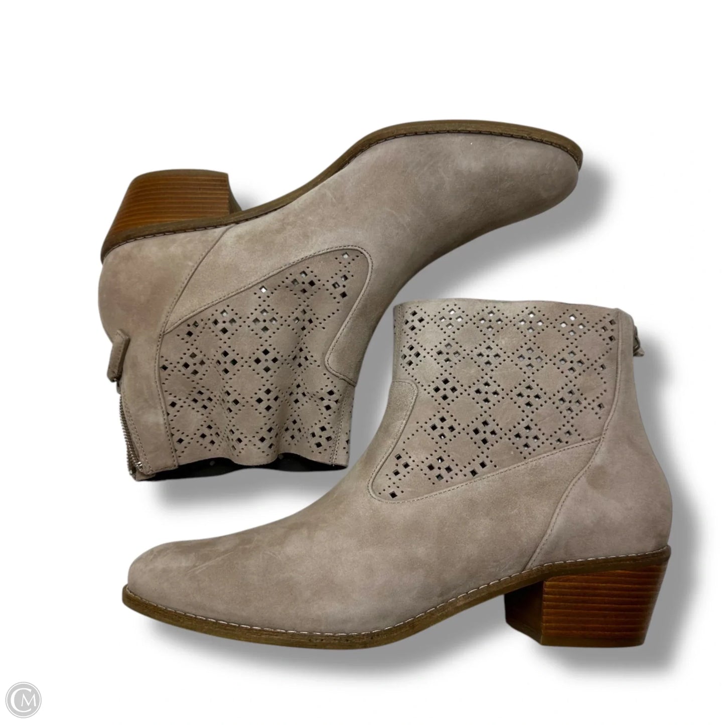 Boots Ankle Flats By Cole-haan In Taupe, Size: 10