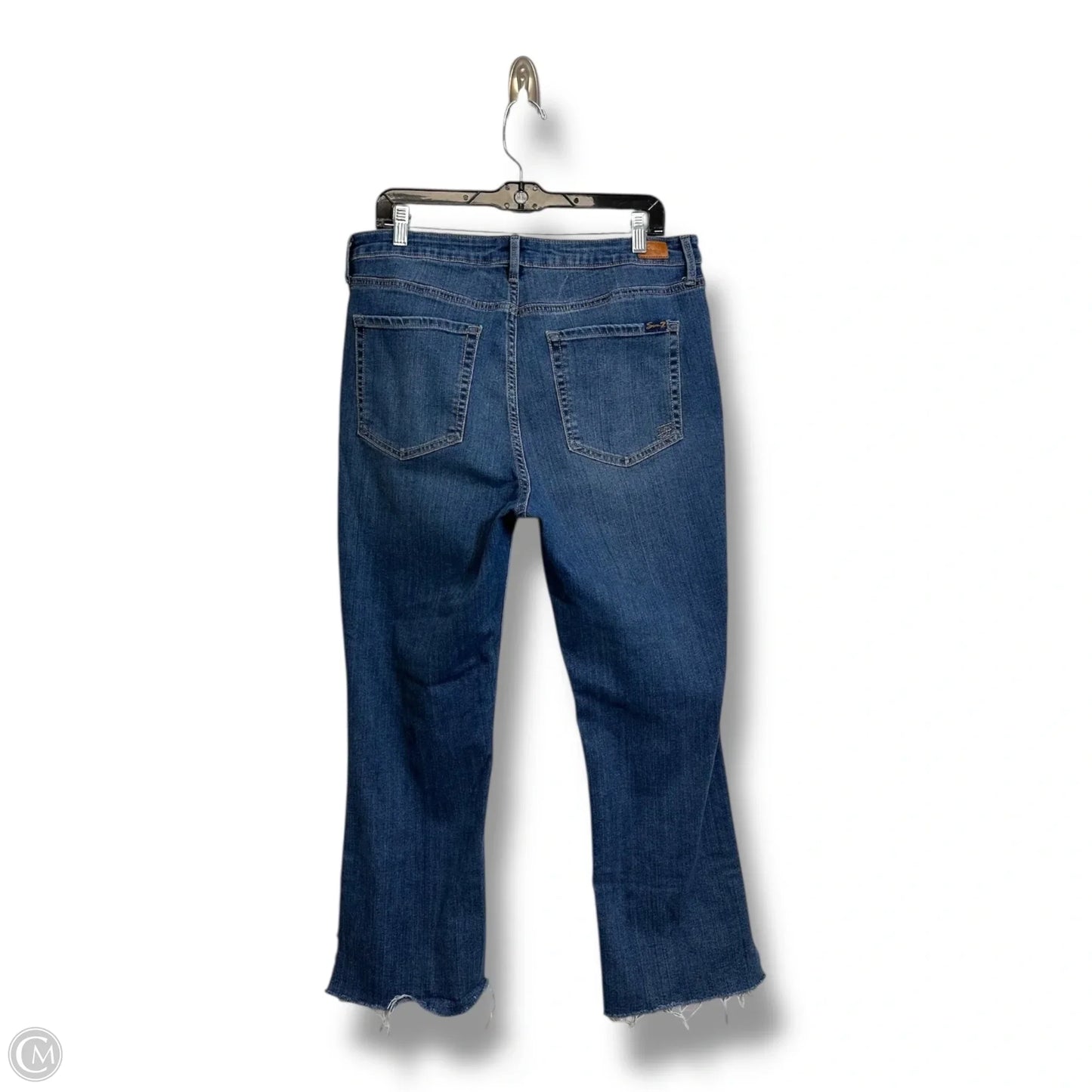 Jeans Cropped By Seven 7 In Blue Denim, Size: 14