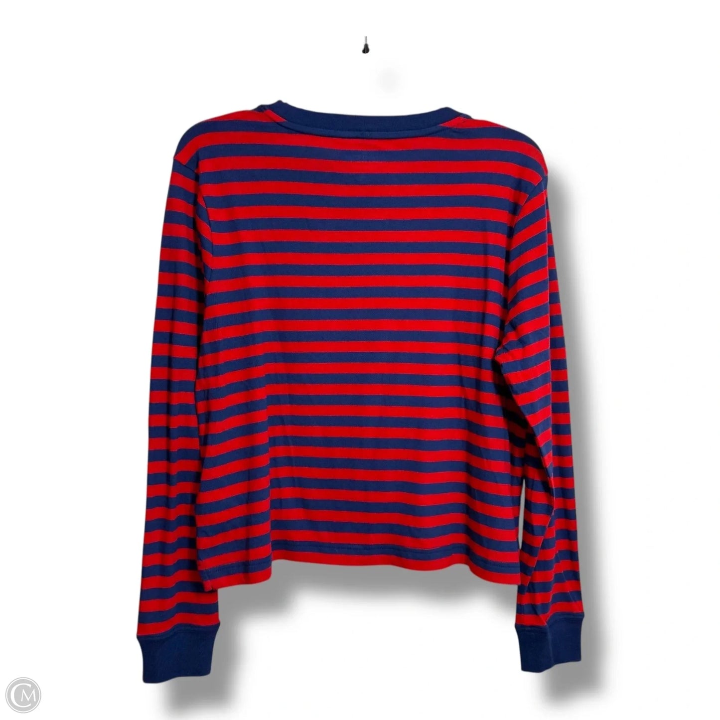 Top Long Sleeve Basic By J. Crew In Striped Pattern, Size: M