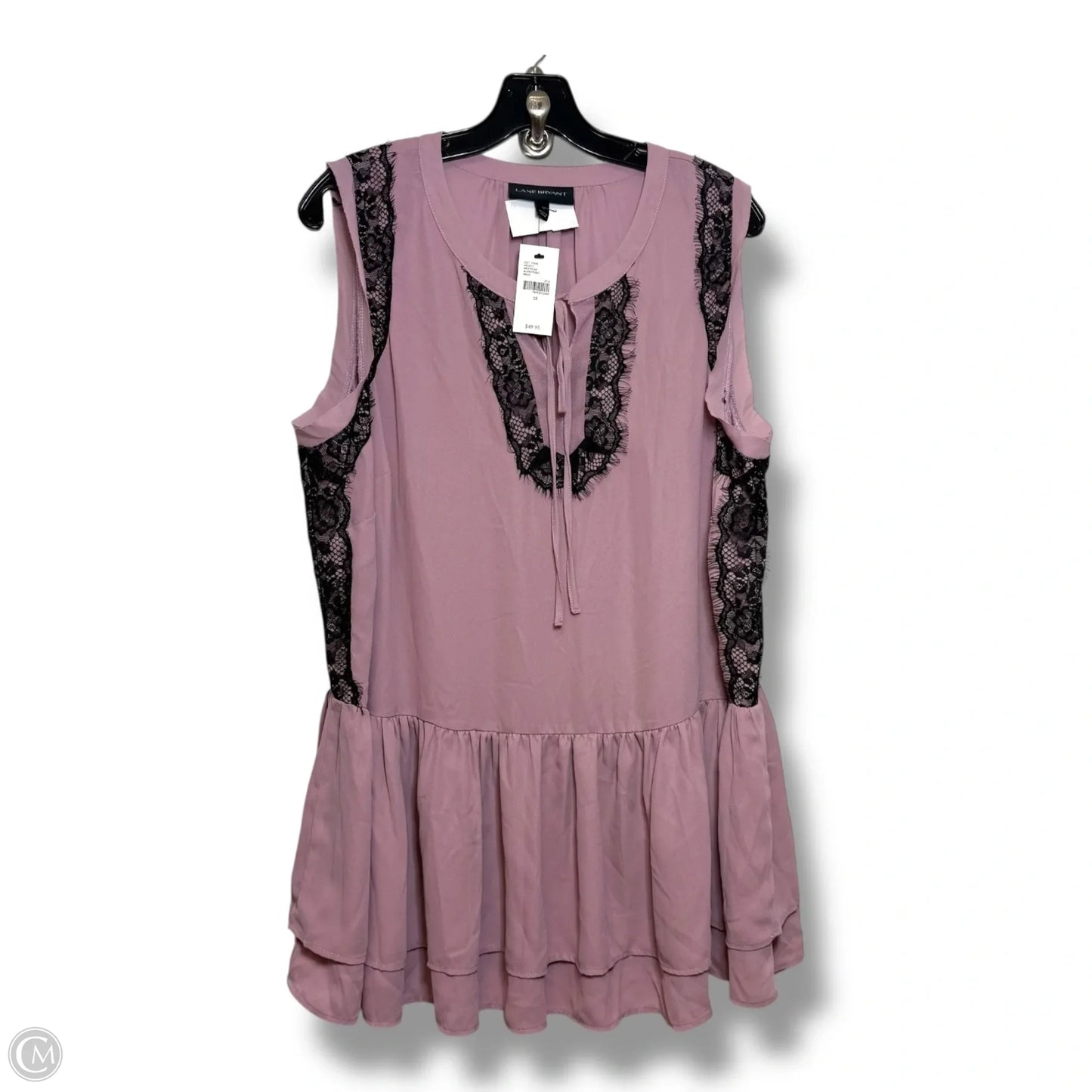 Top Sleeveless By Lane Bryant In Mauve, Size: 1x