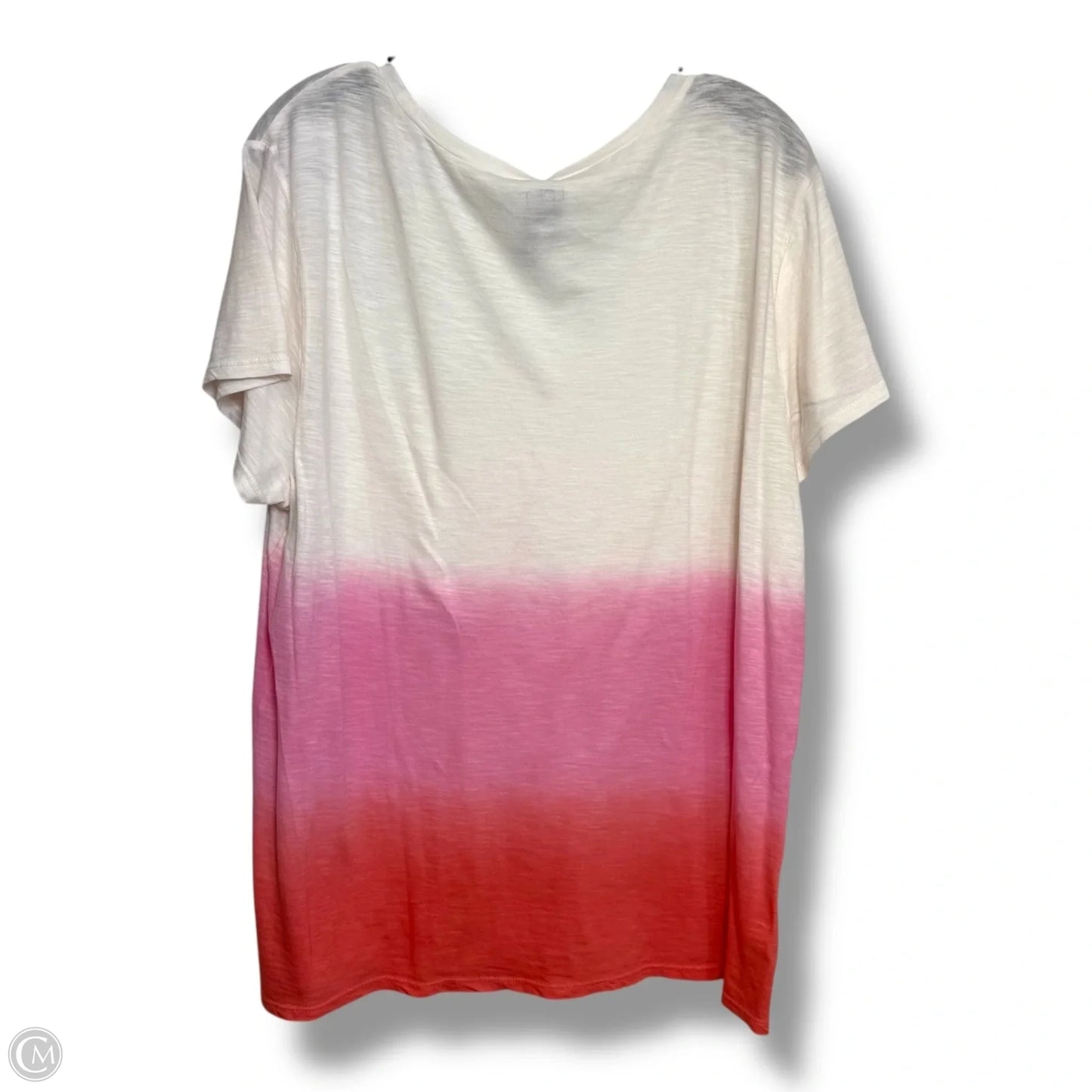 Top Short Sleeve Basic By Loft In Tie Dye Print, Size: Xl
