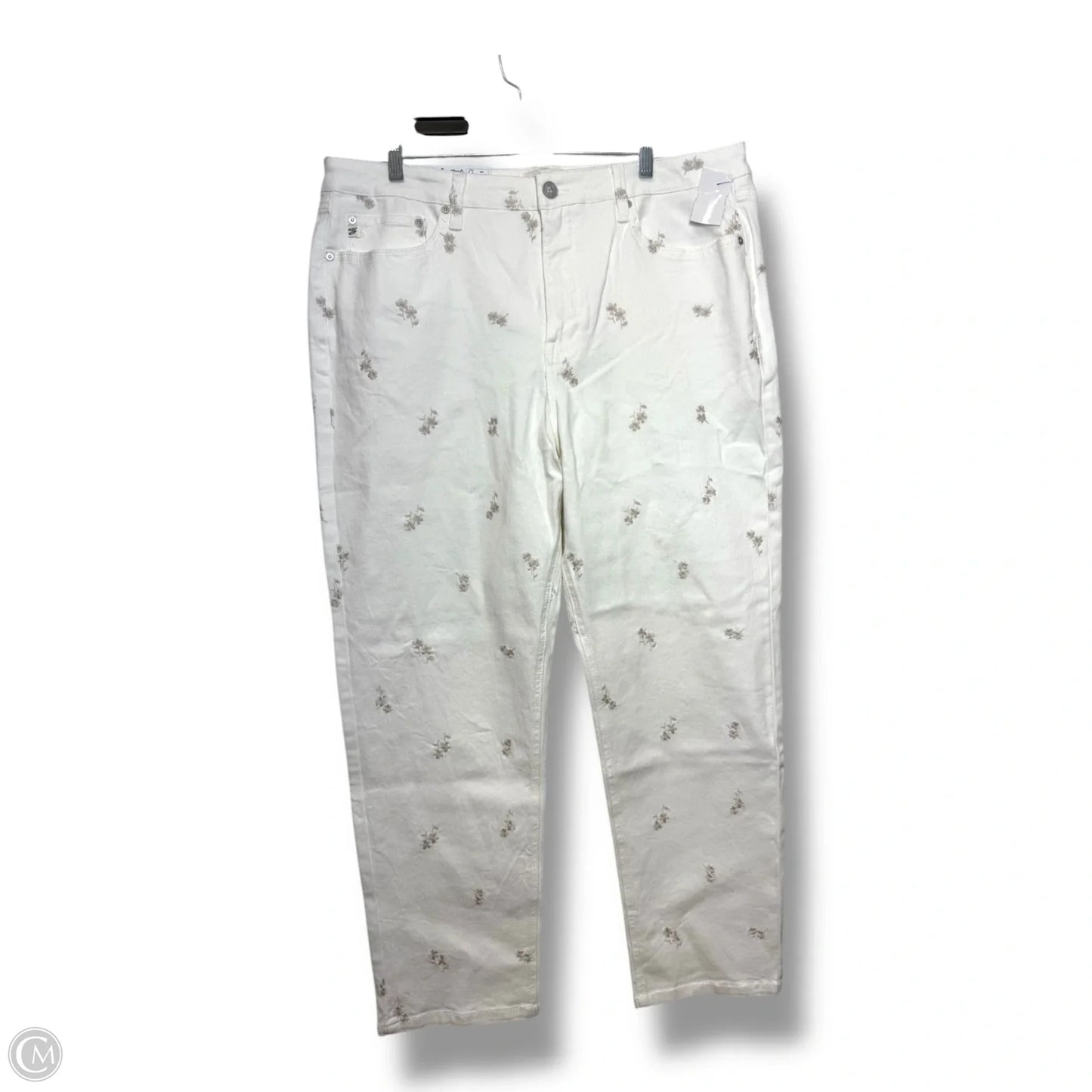 Jeans Straight By Seven 7 In White Denim, Size: 16