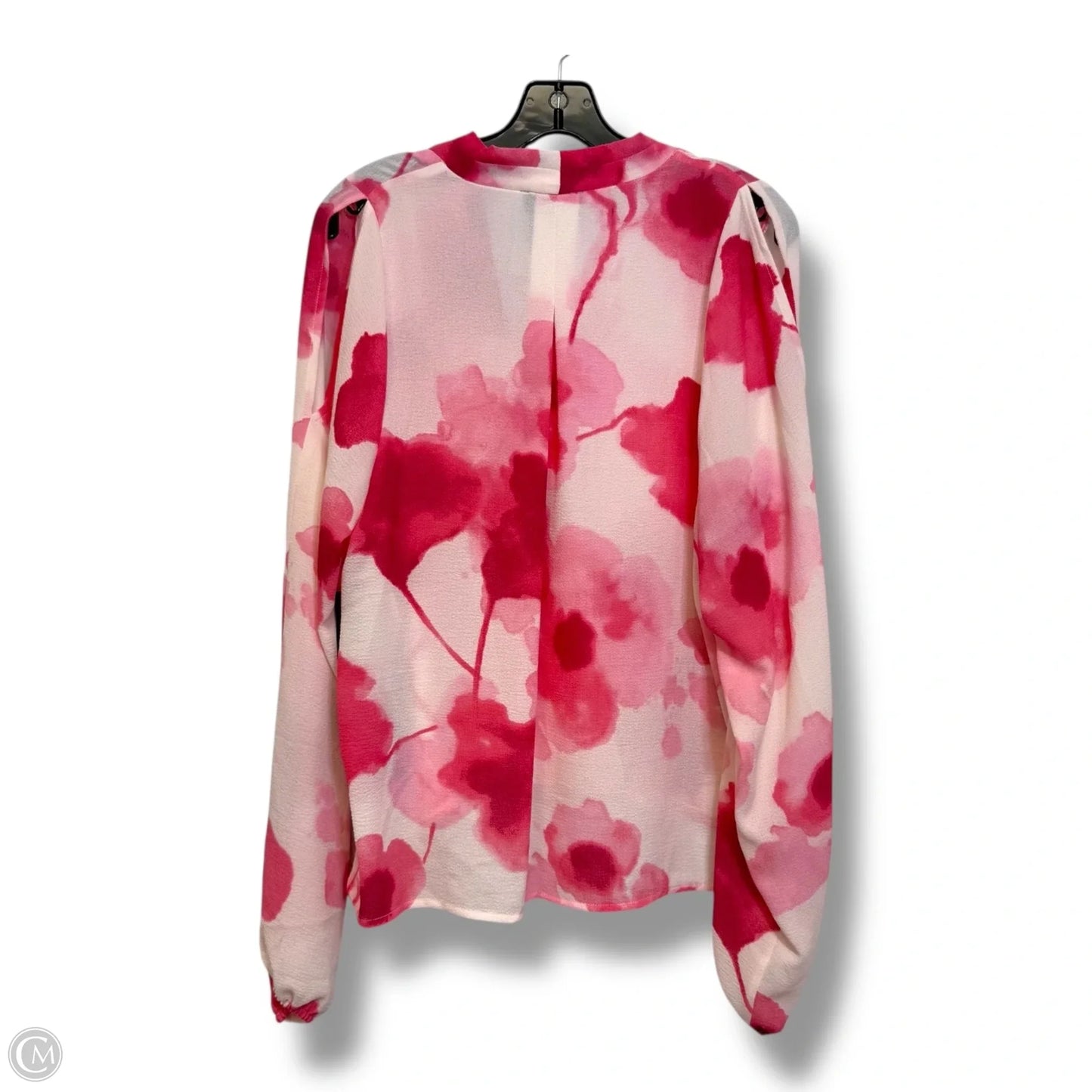 Top Long Sleeve By Donna Karan In Pink, Size: L