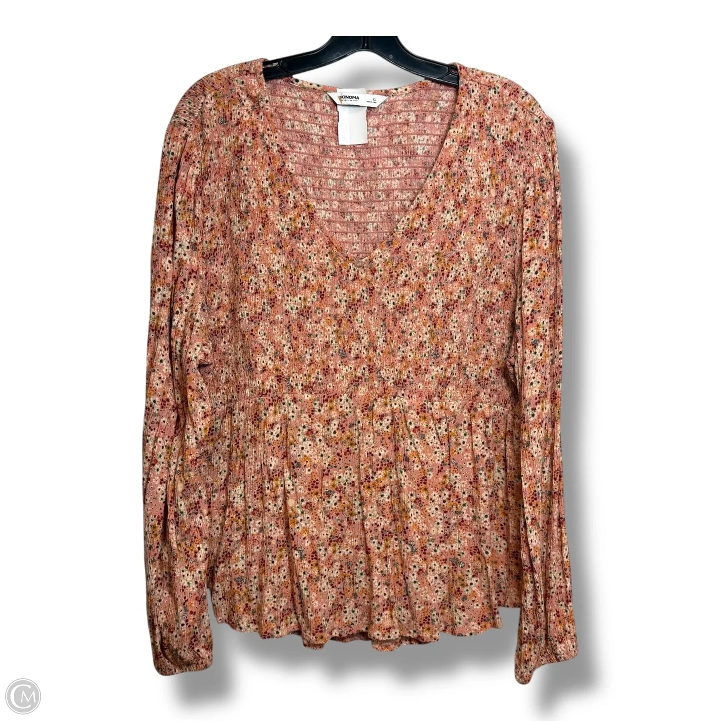 Top Long Sleeve By Sonoma In Pink, Size: Xl