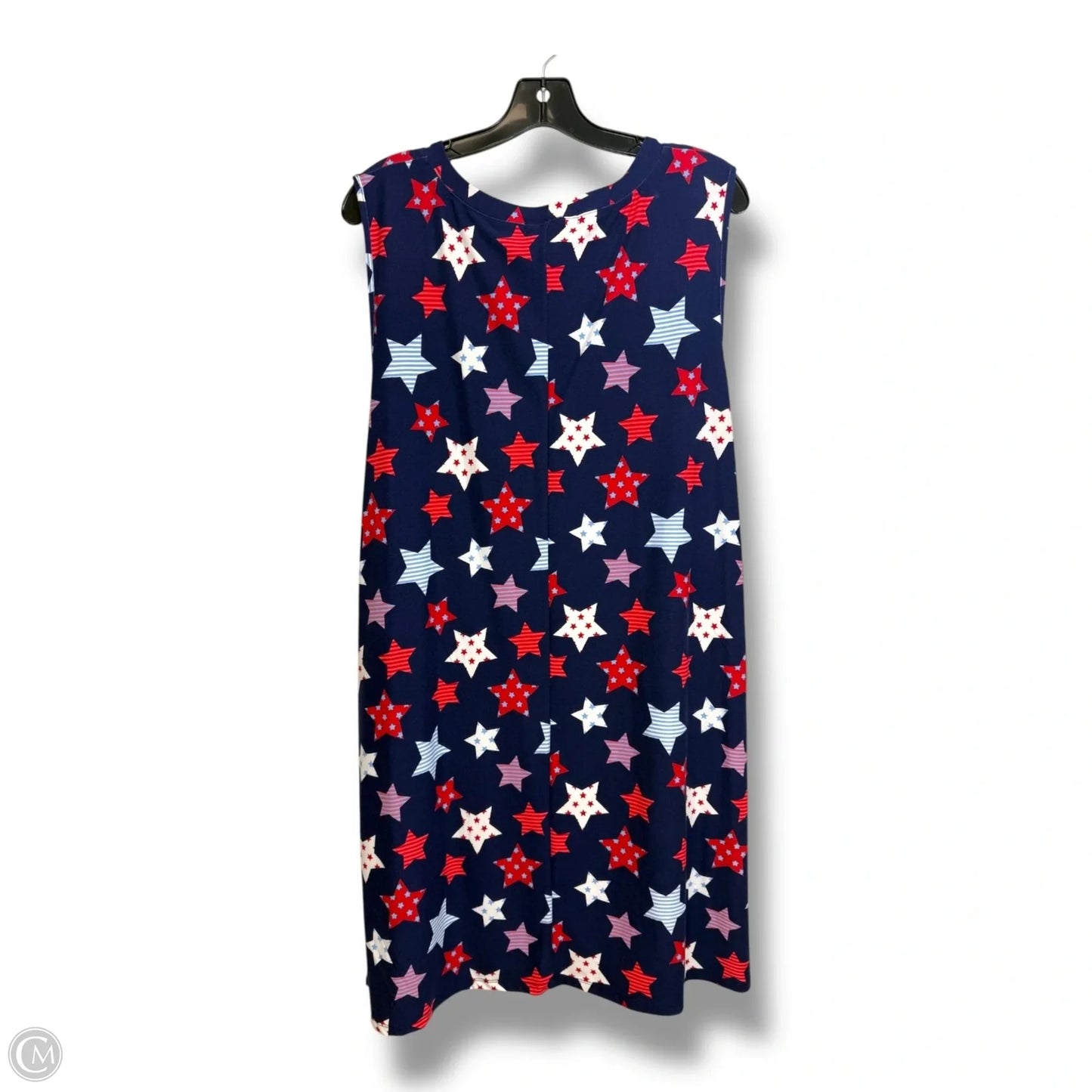 Dress Casual Short By Cmf In Blue Red & White, Size: Xxl