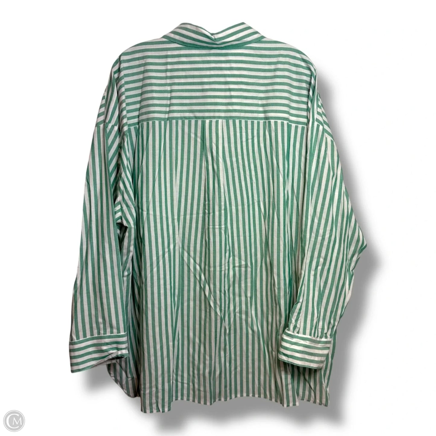 Blouse Long Sleeve By Torrid In Striped Pattern, Size: L