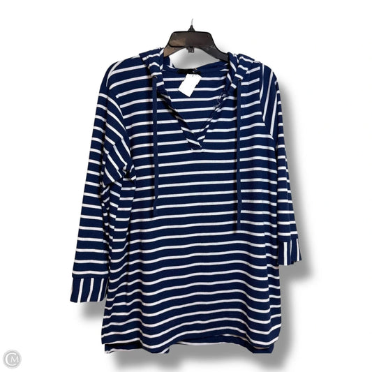 Top Long Sleeve By Jane And Delancey In Striped Pattern, Size: 1x