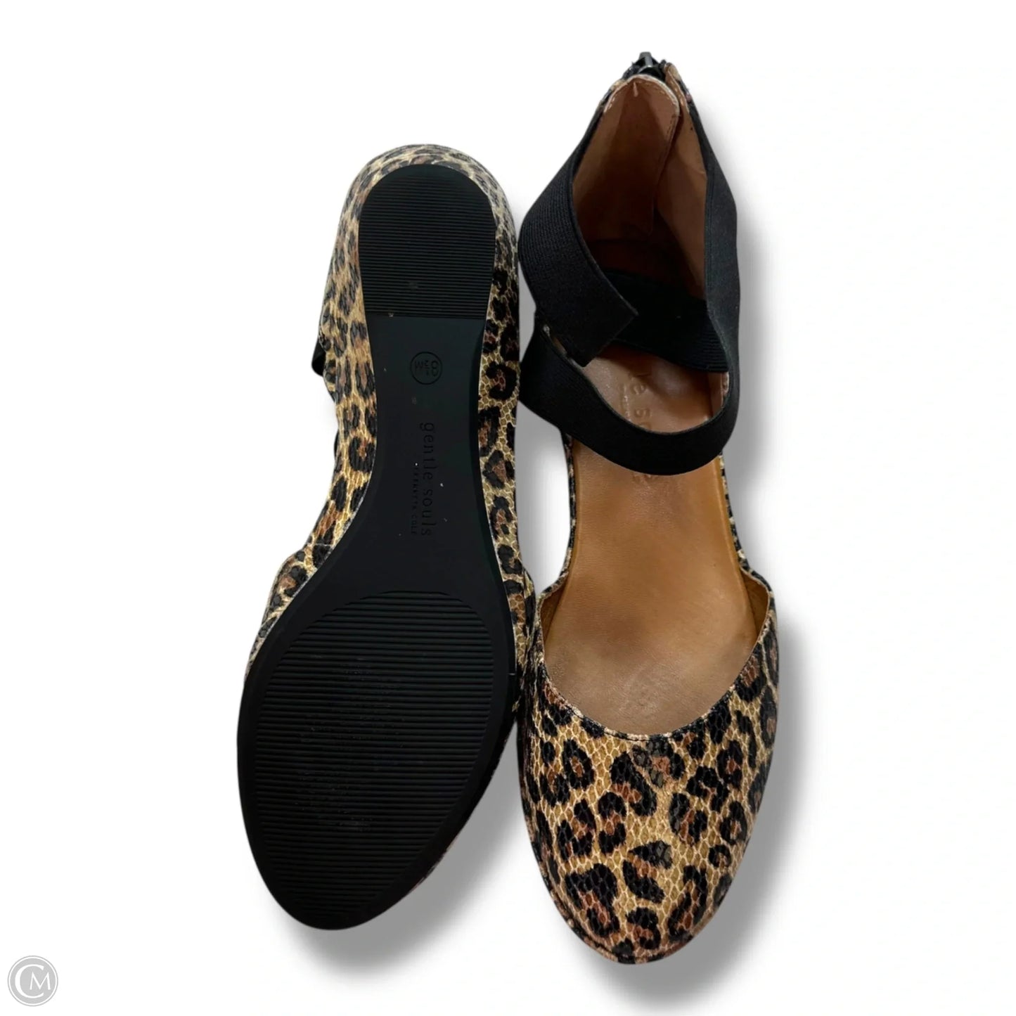 Sandals Heels Wedge By Kenneth Cole In Animal Print, Size: 8.5