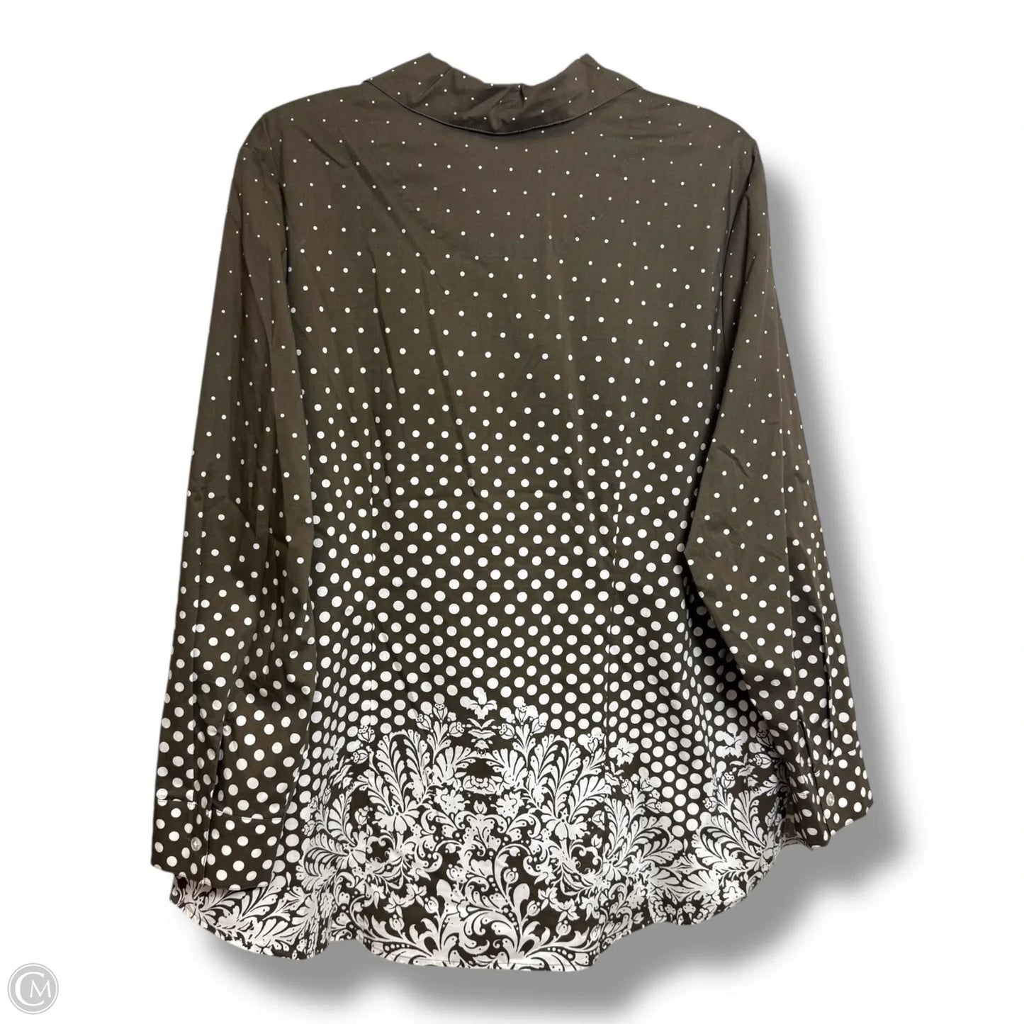 Top 3/4 Sleeve By Chicos In Polkadot Pattern, Size: Xl