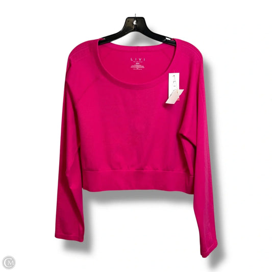 Athletic Top Long Sleeve Crewneck By Lane Bryant In Pink, Size: 22